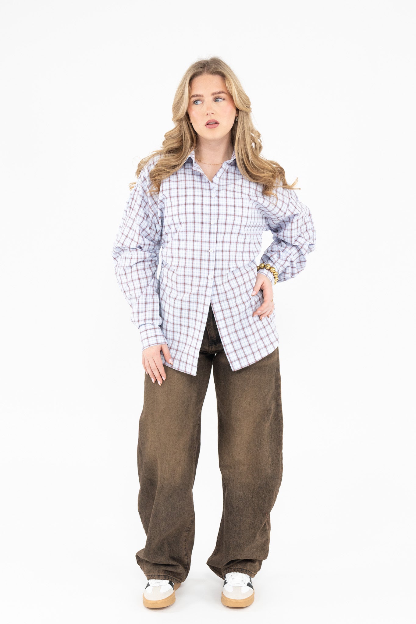 Relaxed Checked Blouse