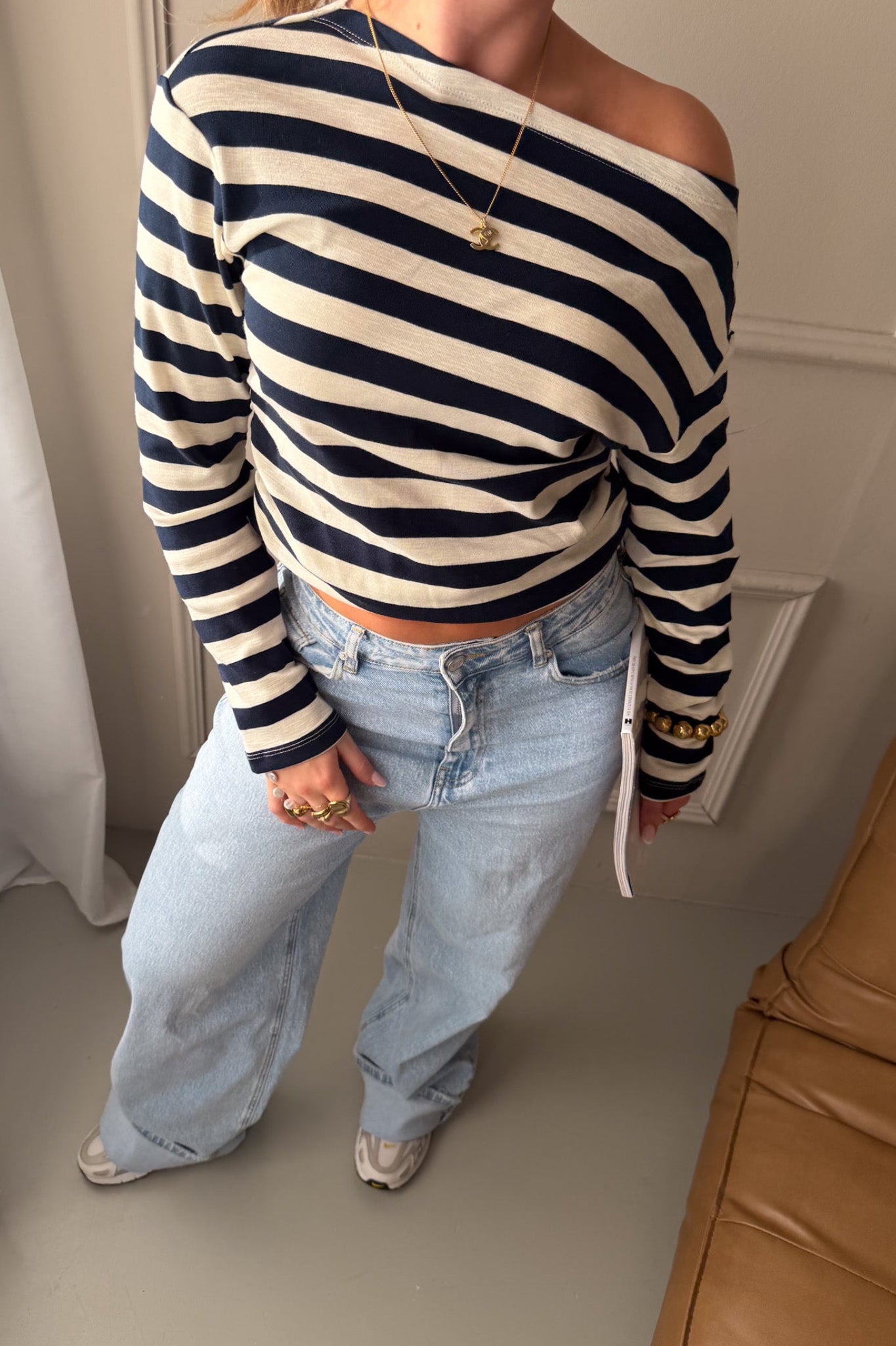 Boatneck Stripe Top
