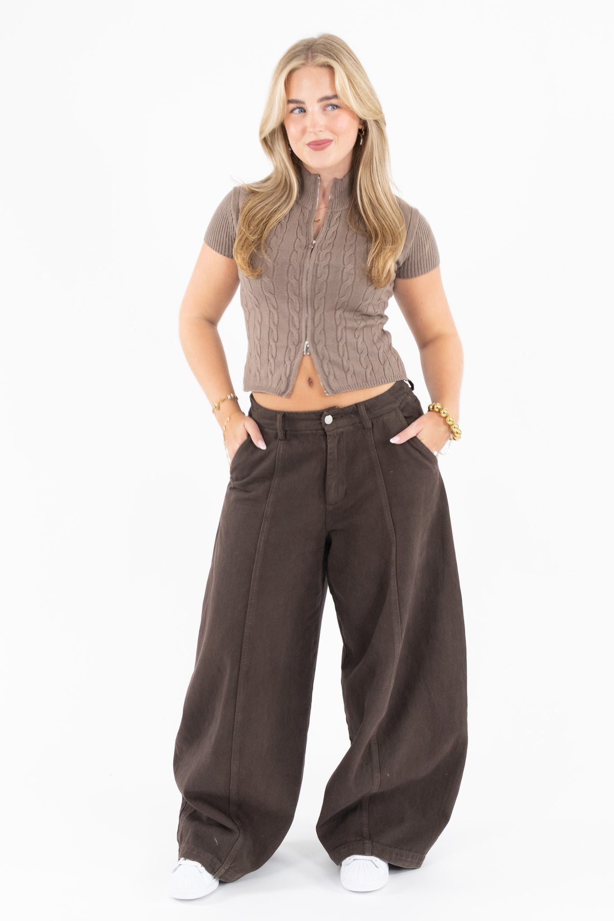 Livia Cable Zip Knit