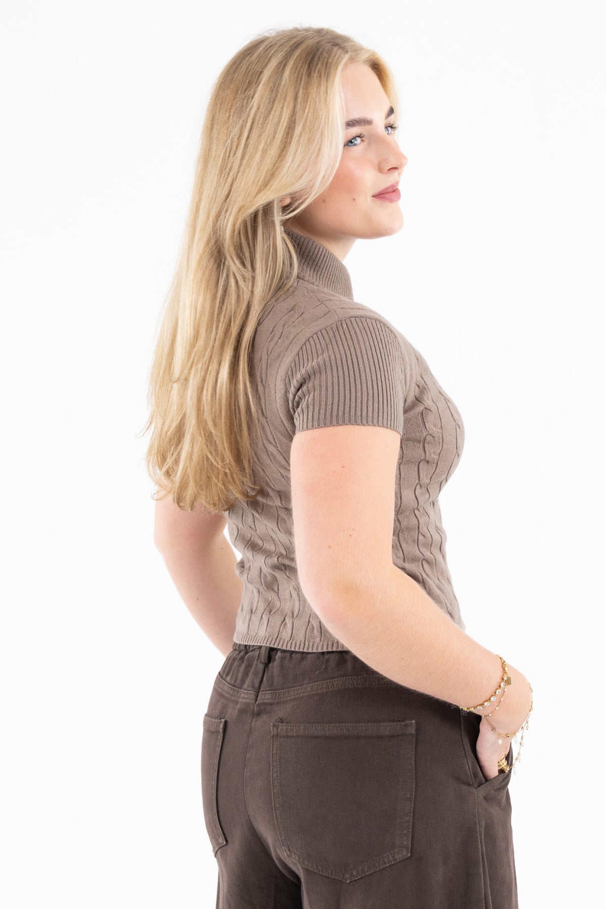 Livia Cable Zip Knit