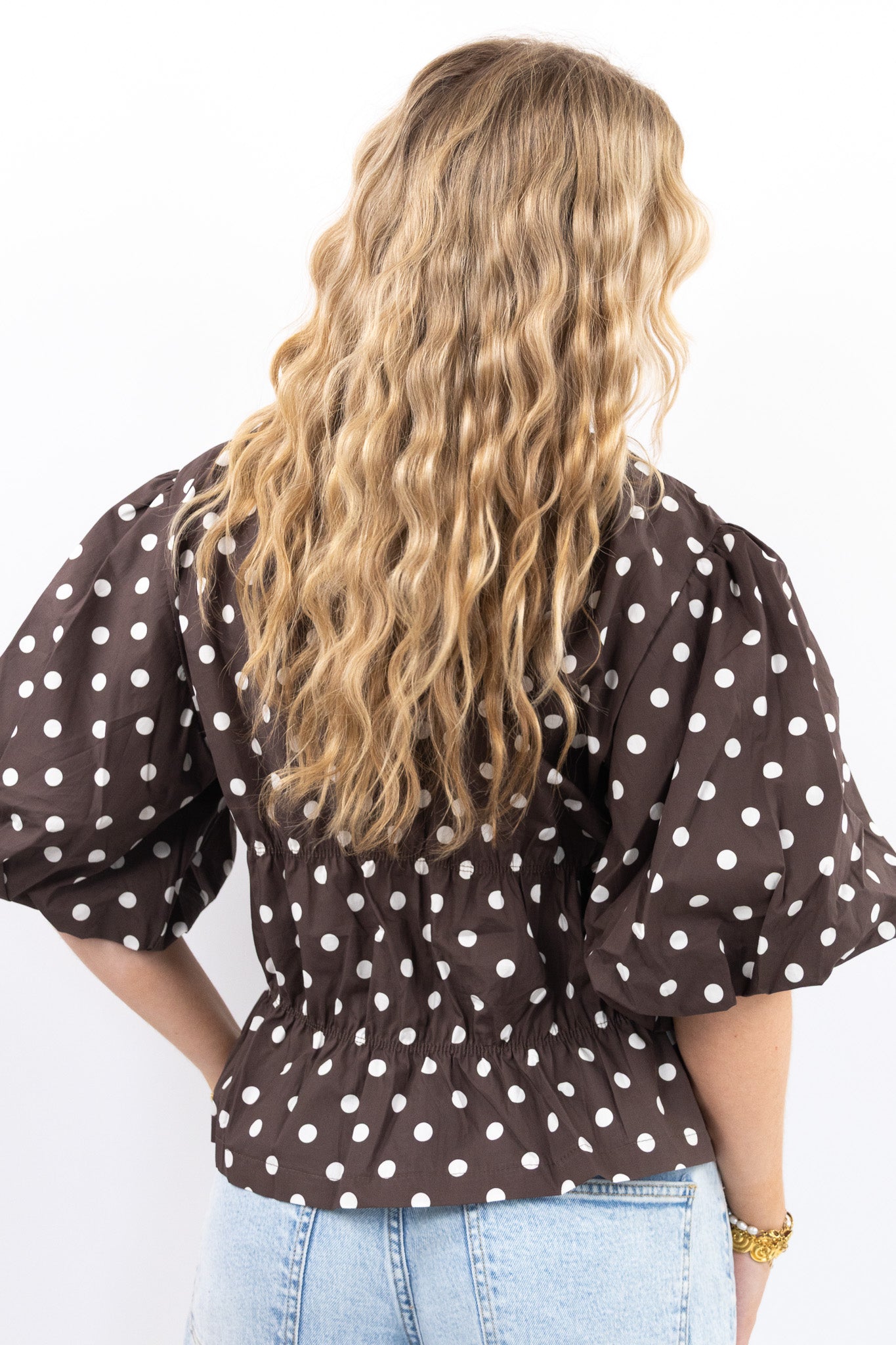 Dotty Peplum Top