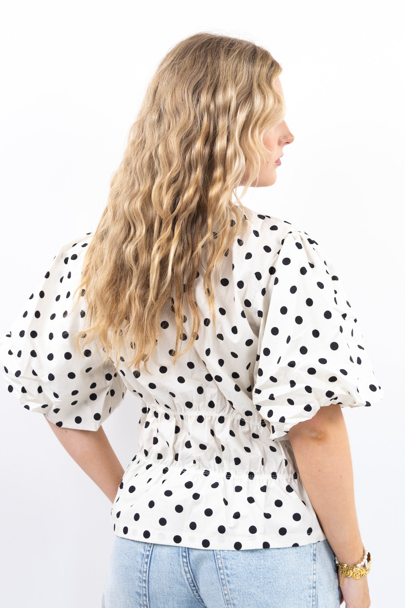 Dotty Peplum Top