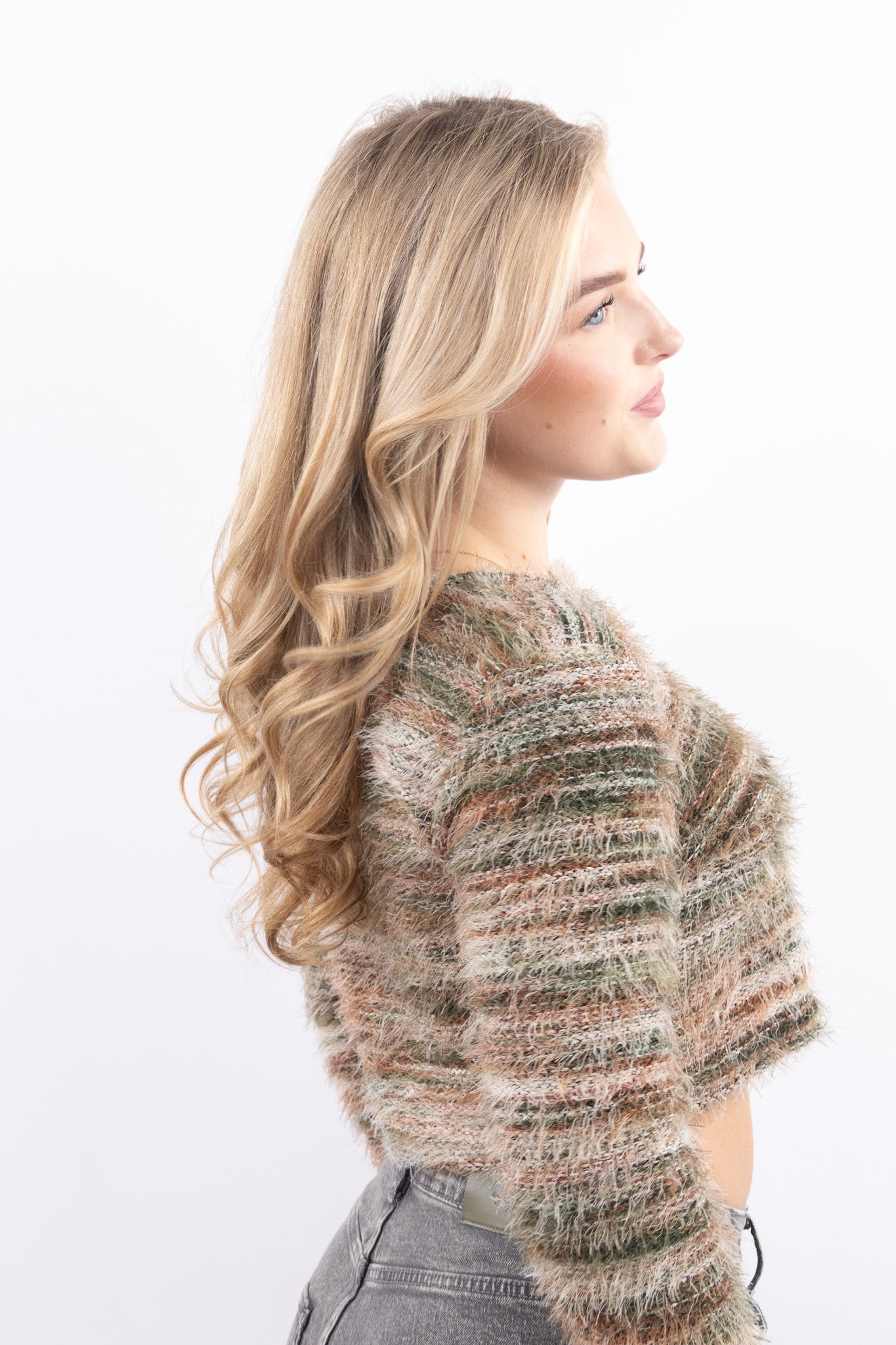 Cropped Fuzzy Cardigan