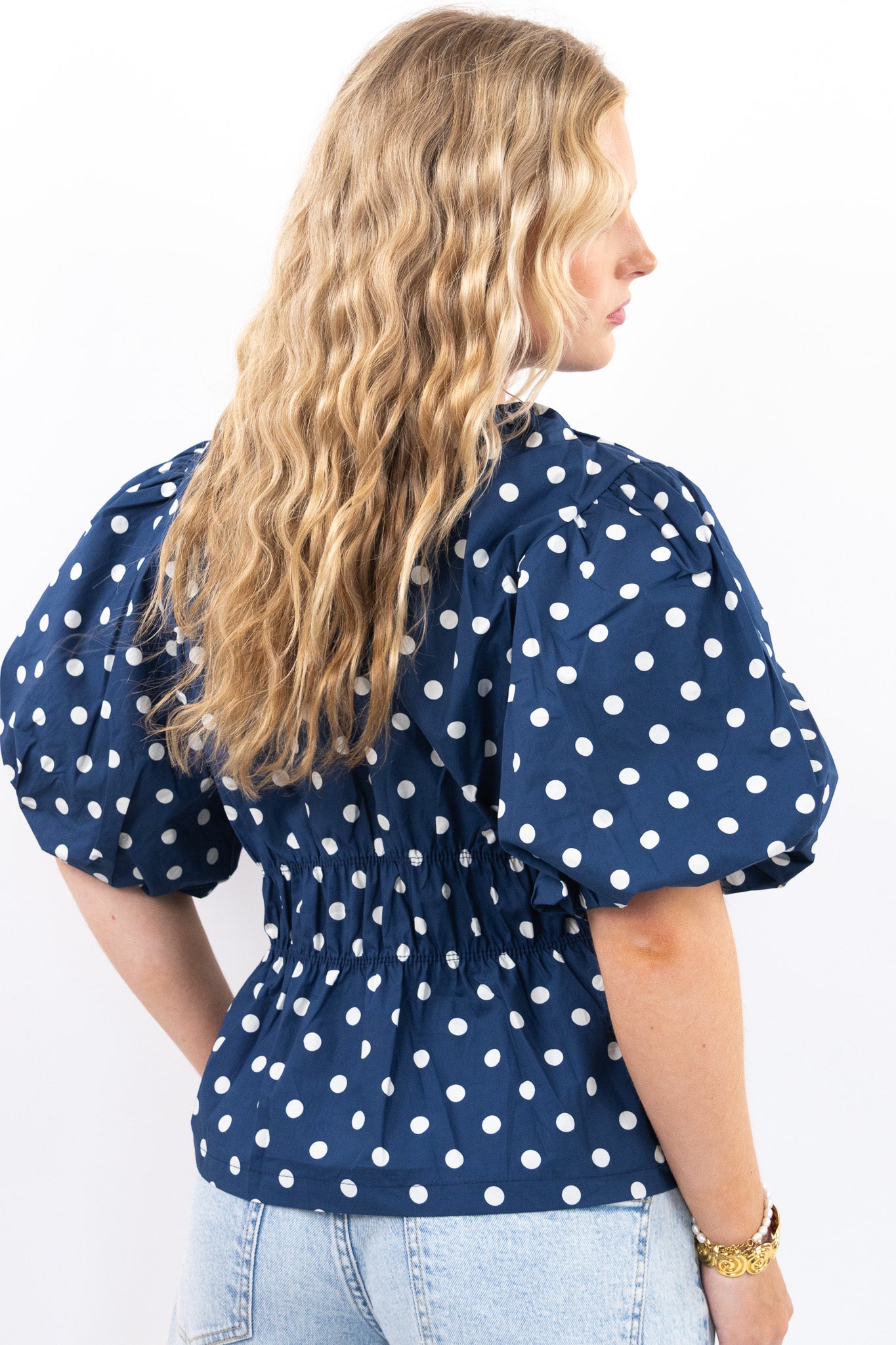 Dotty Peplum Top