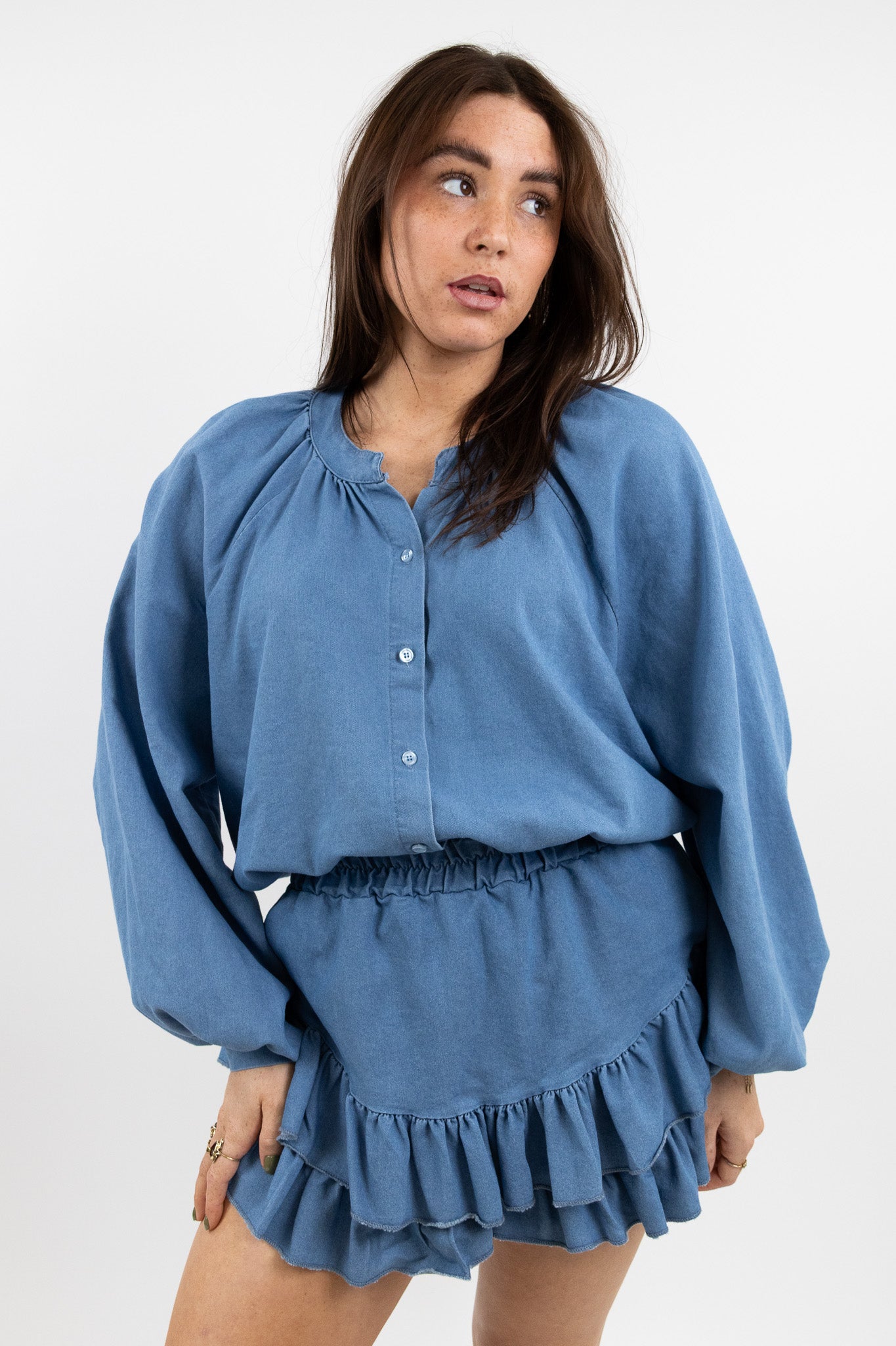Lot denim blouse