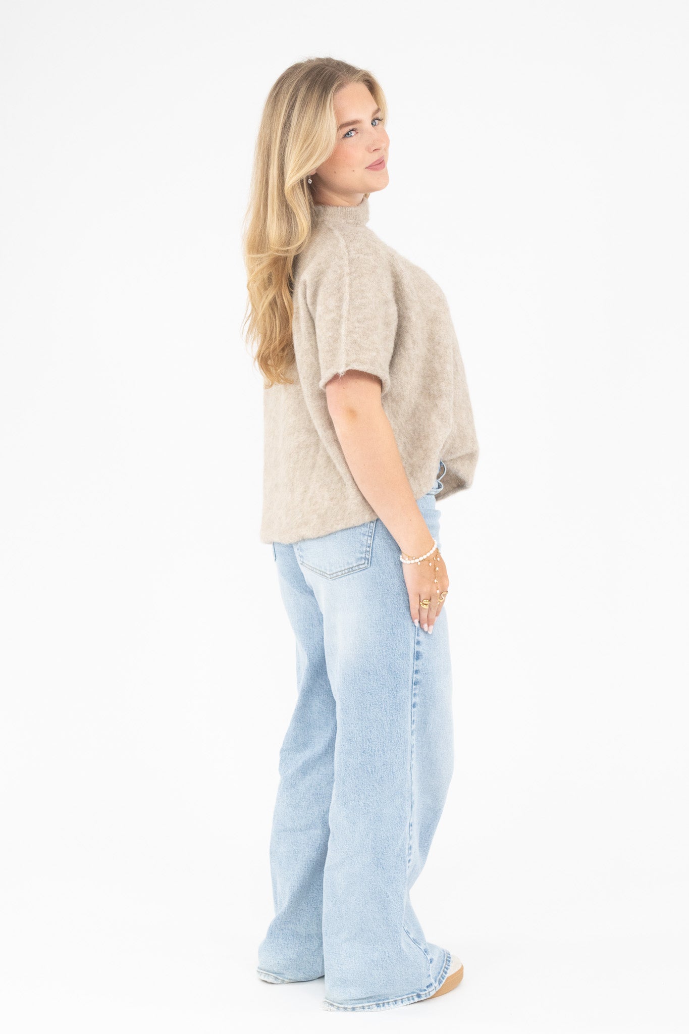 Cut Out Shoulder Knit