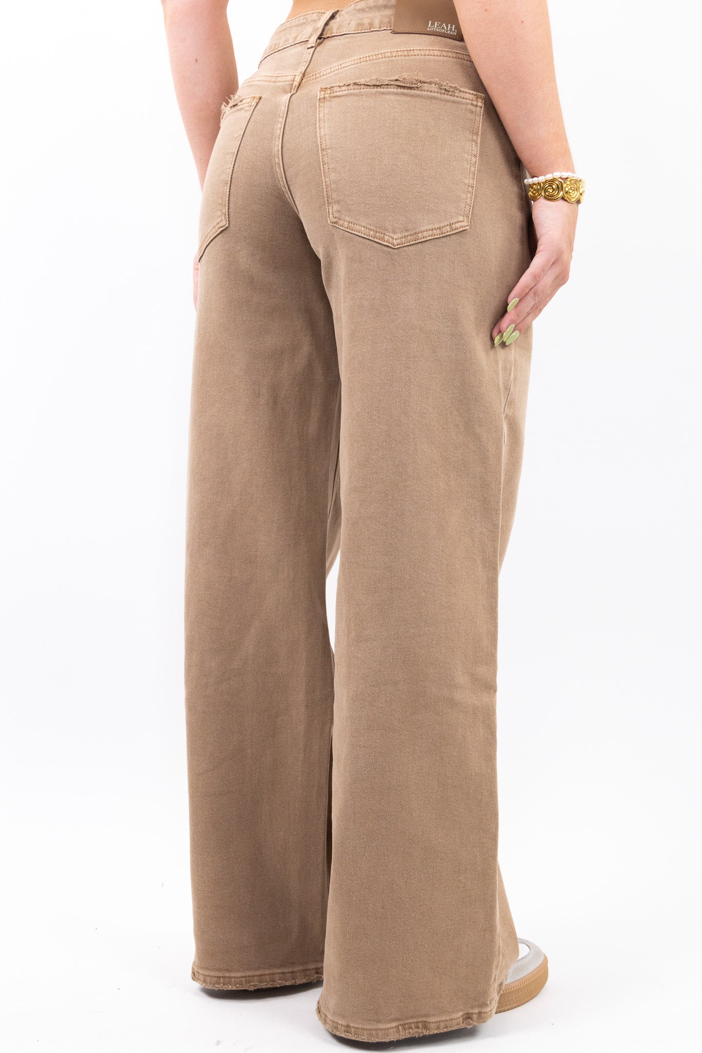Baggy Fit Wide Leg Jeans - Stretch