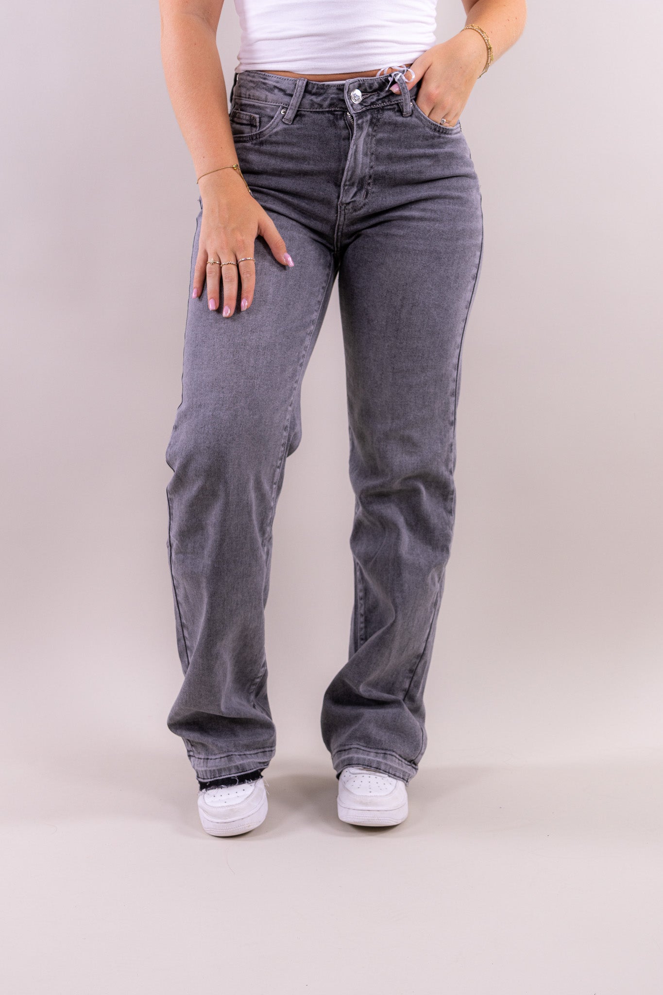 Nova mid waist jeans - stretch