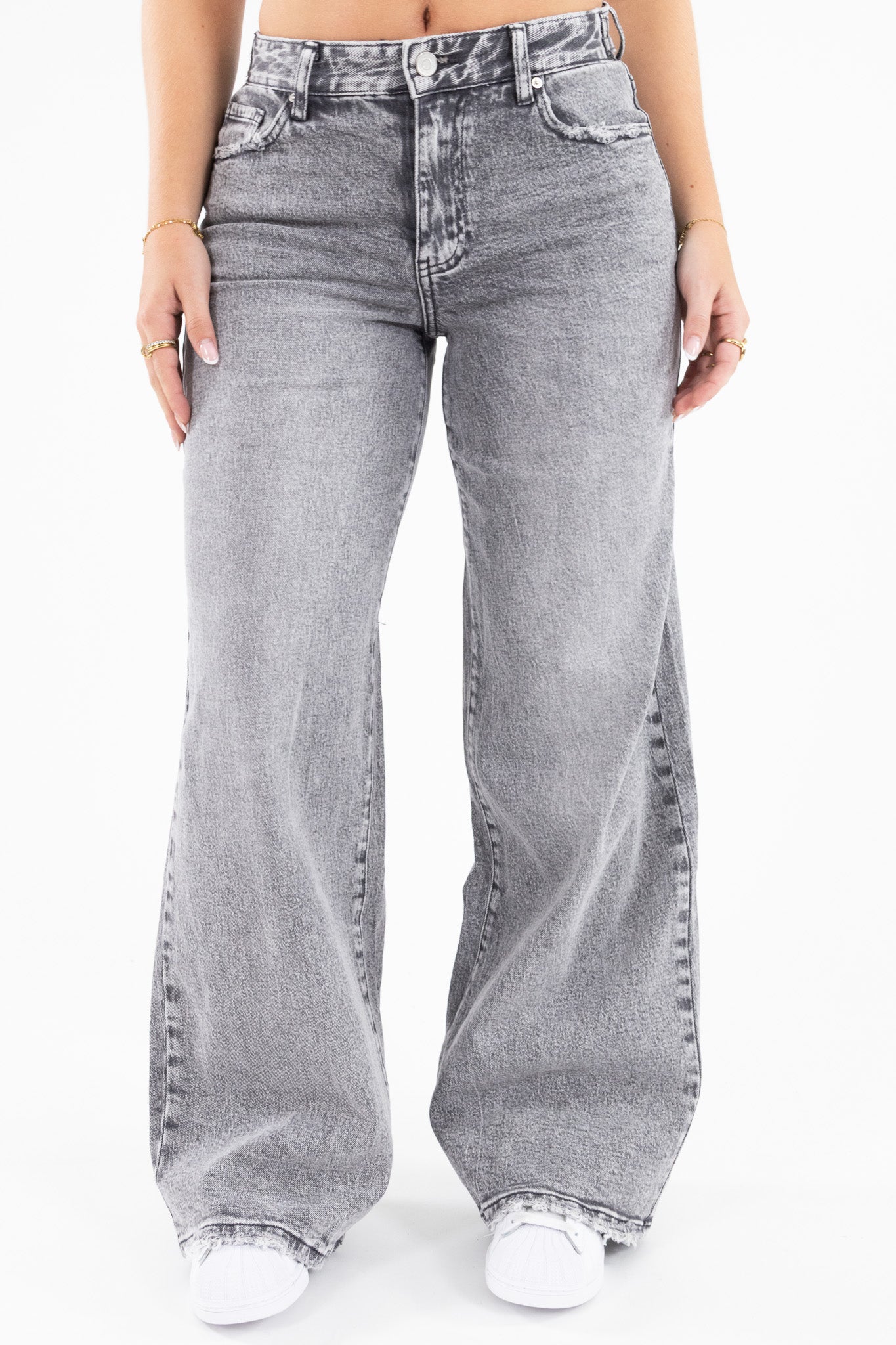Adjustable Waist Baggy Jeans