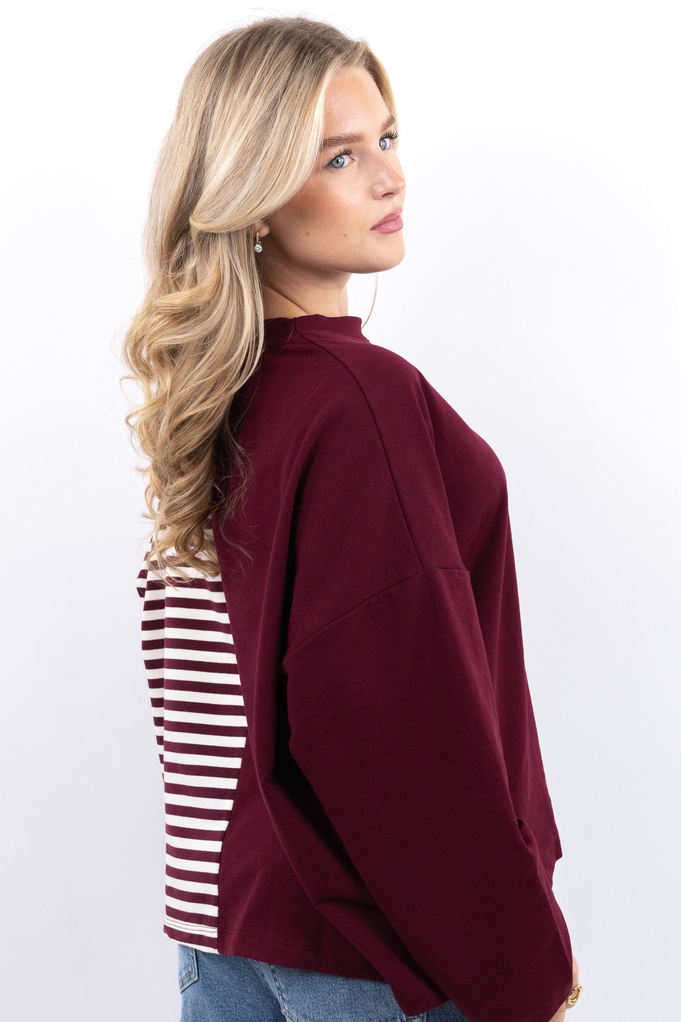 Split Stripe Sweater