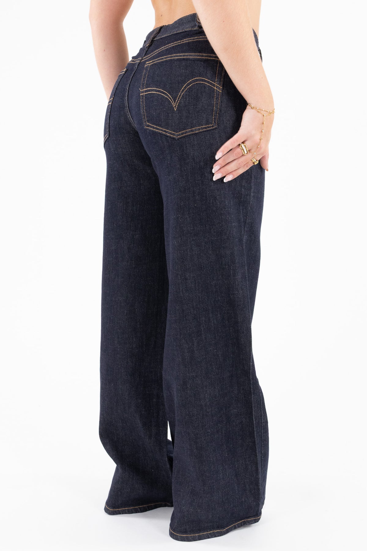 Adjustable Waist Baggy Jeans