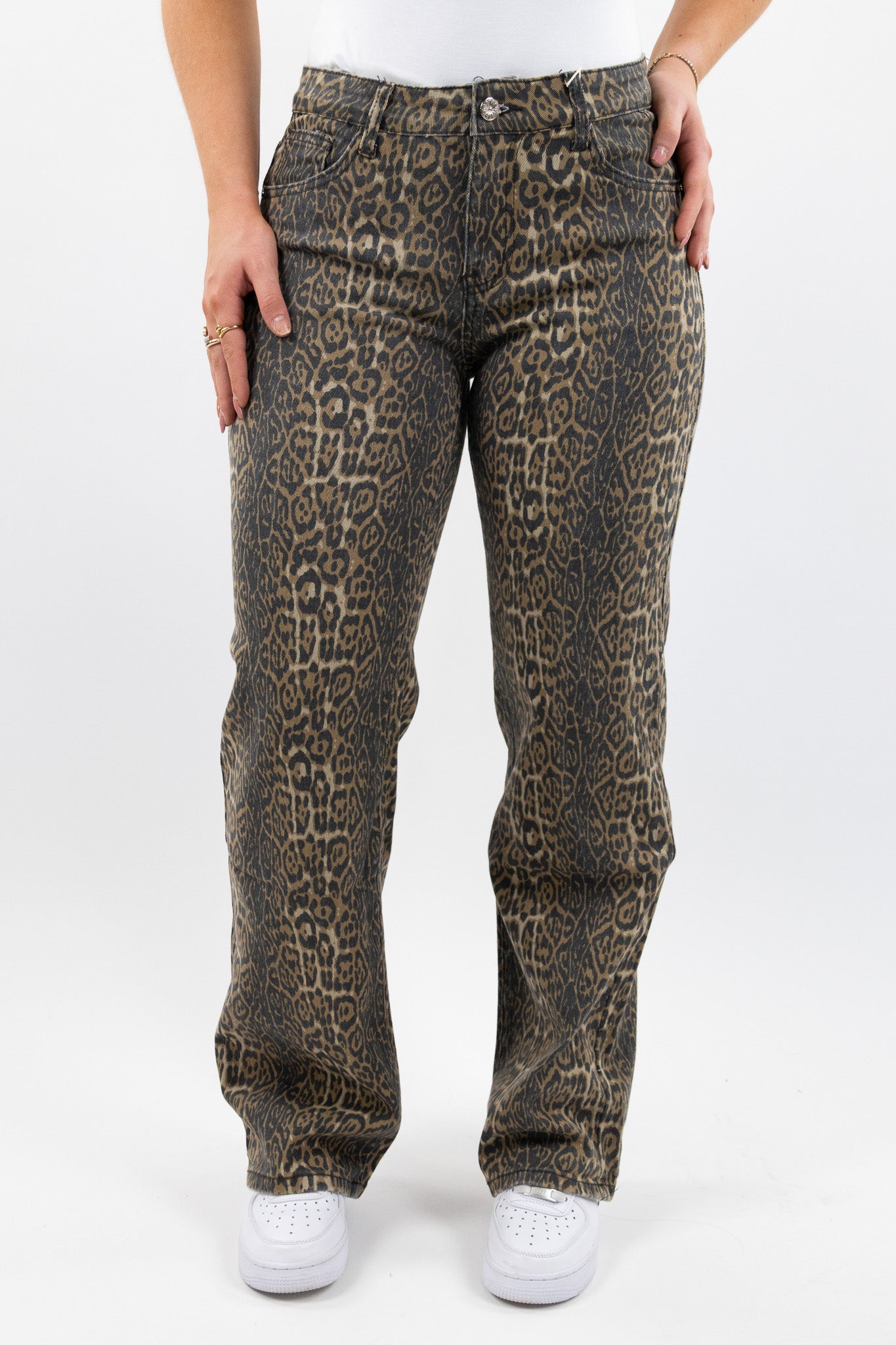 Olivia leopard jeans - stretch