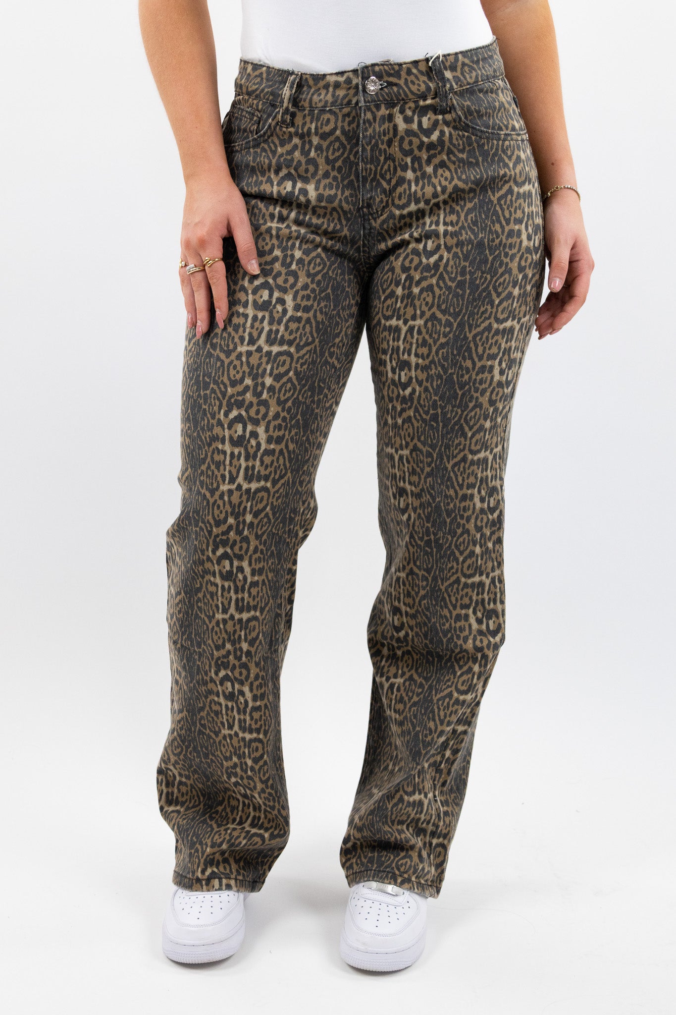Olivia leopard jeans - stretch