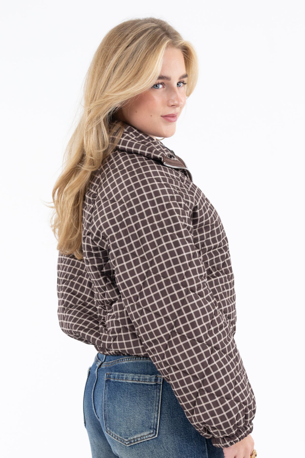 Check Bomber Jacket
