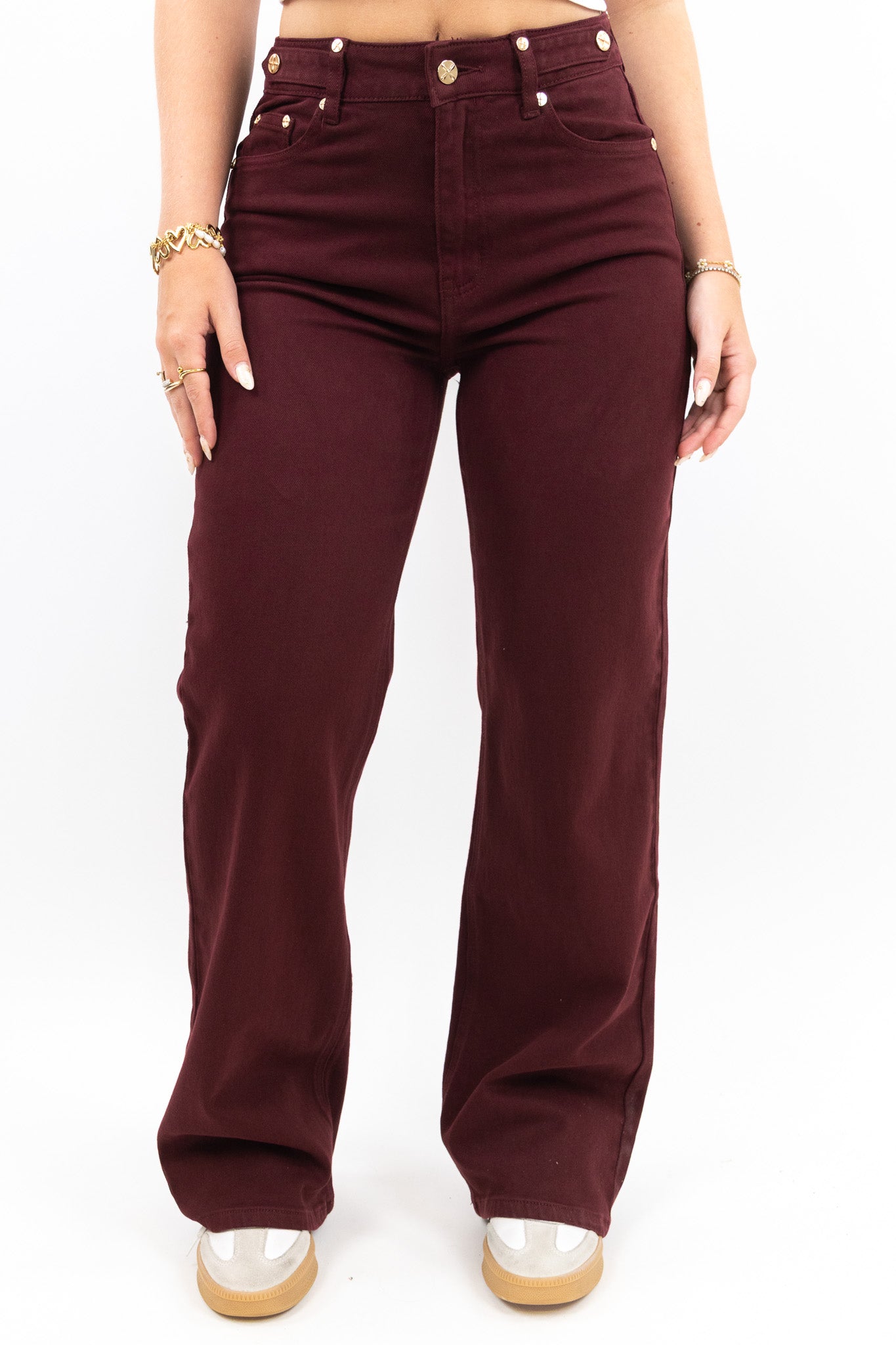 Wine Toned Wide Leg