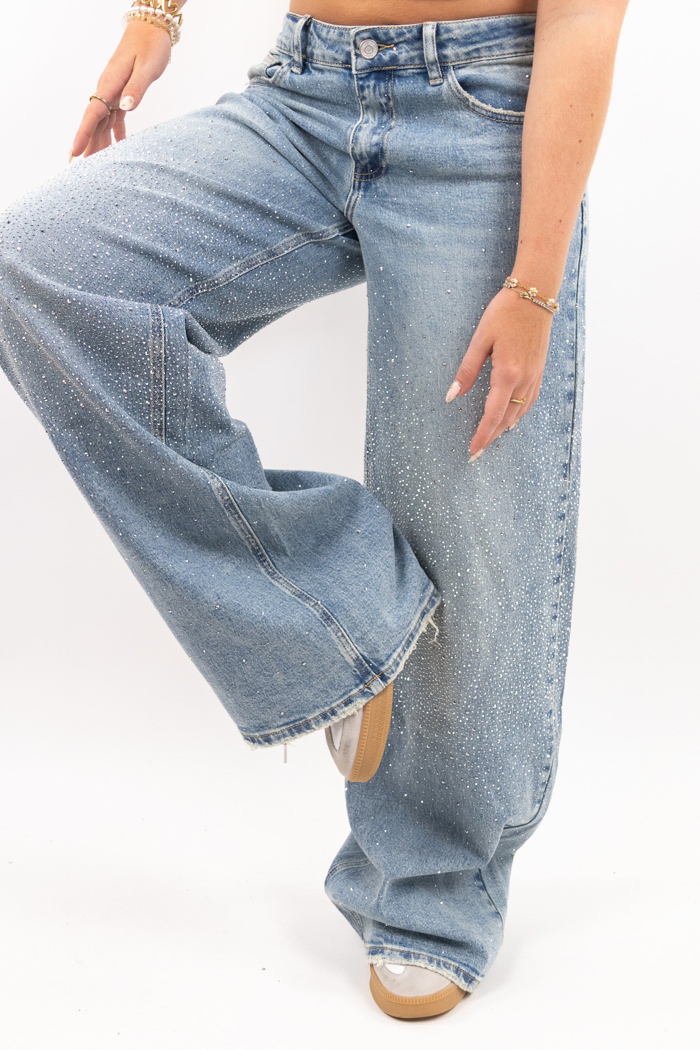The Glitter Baggy Jeans - Tall