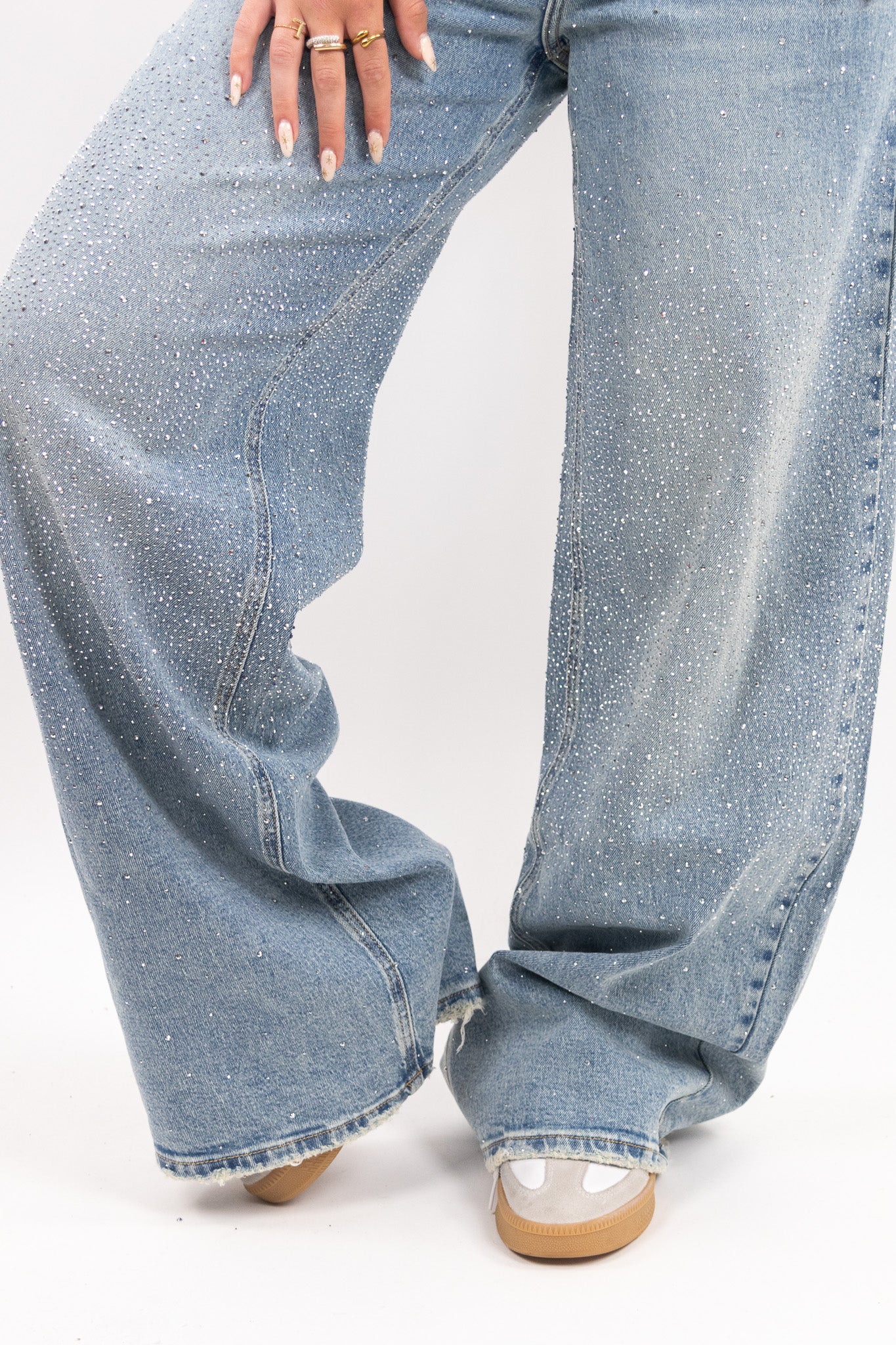 The Glitter Baggy Jeans - Tall