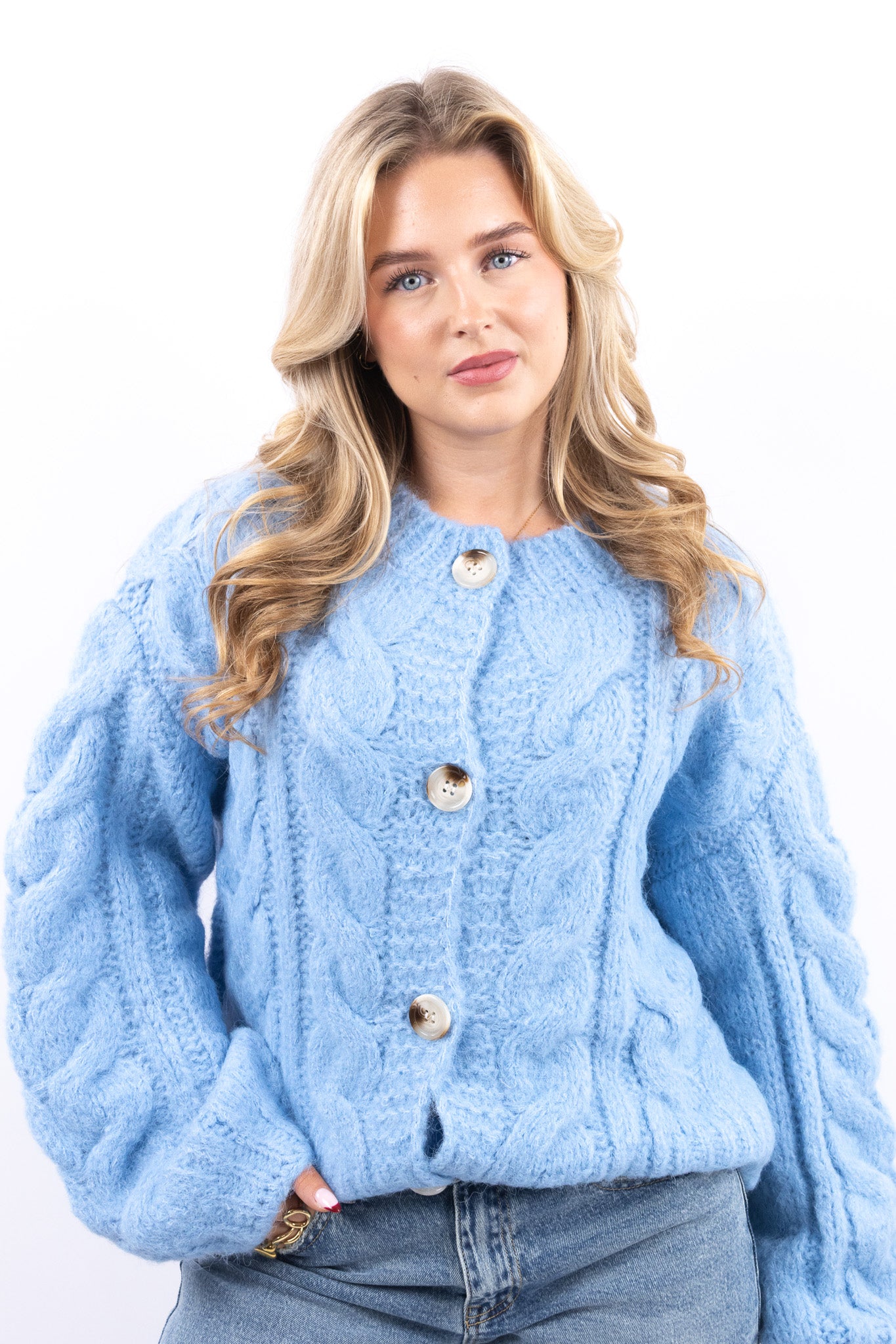 Plush Cable Knit Cardigan