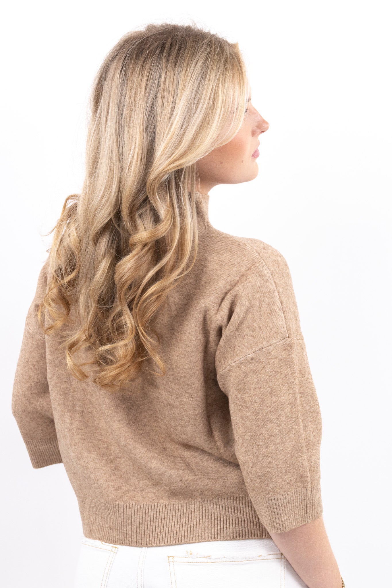 High Neck Knit Top
