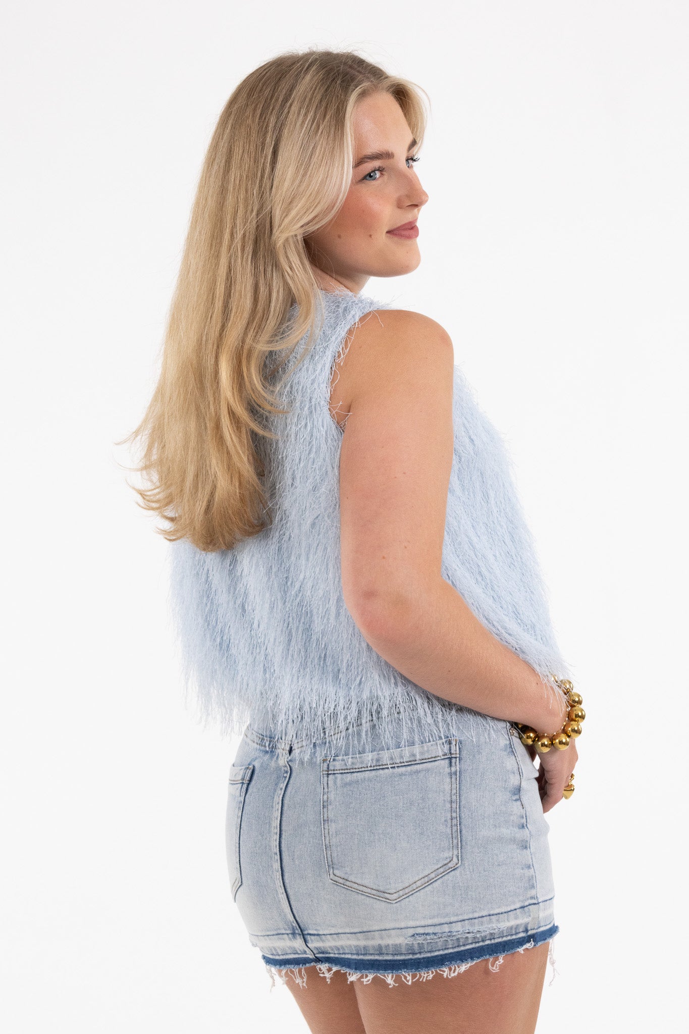 Luxury Fluffy Halter Top
