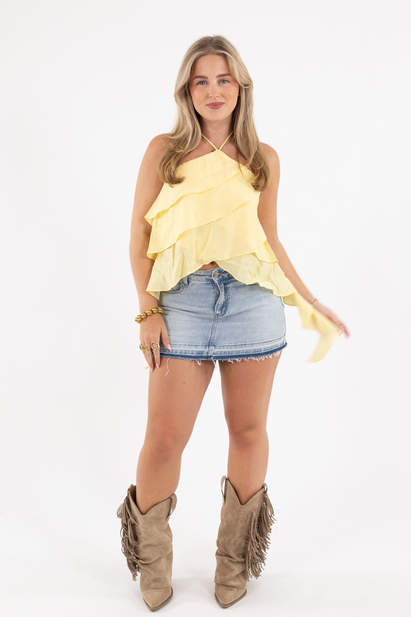 Flowy Layered Halter Top