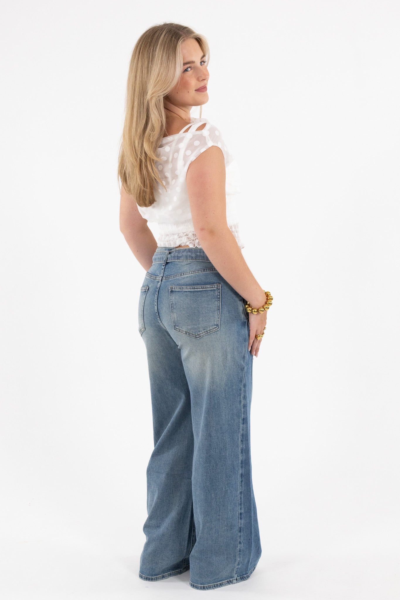 Lily Dot Mesh Top