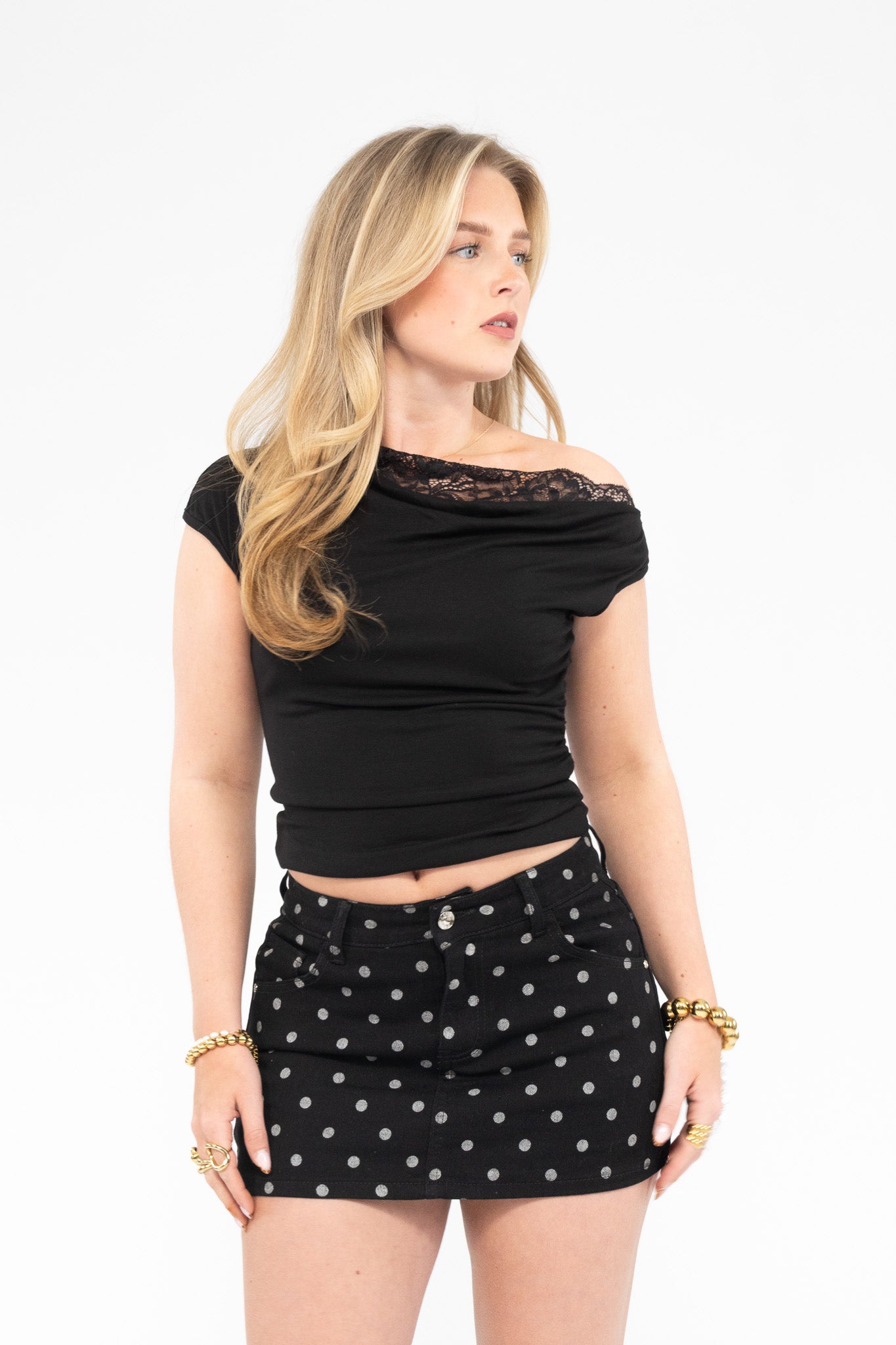 Lace Off Shoulder Top