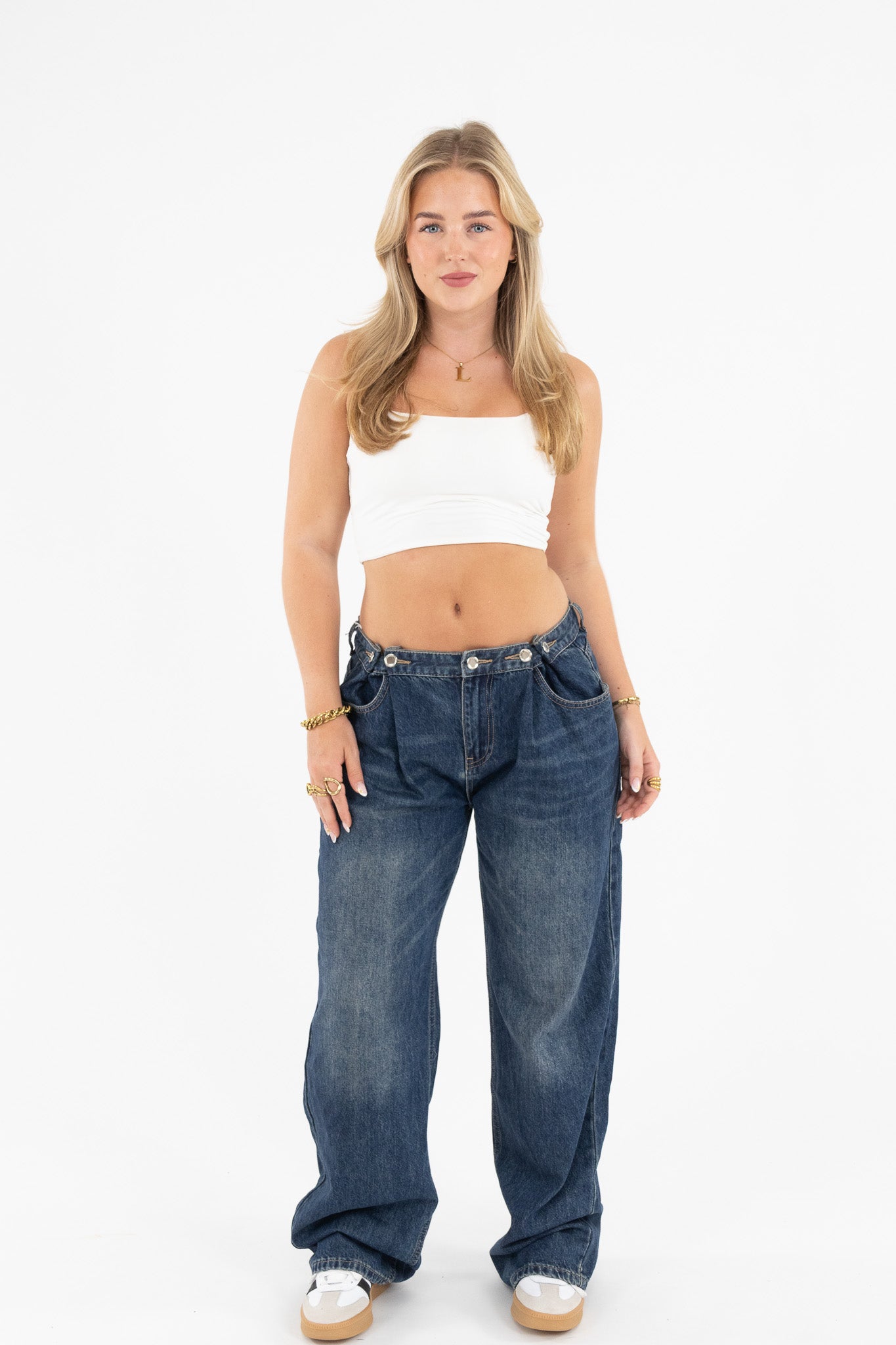 Double Button Jeans