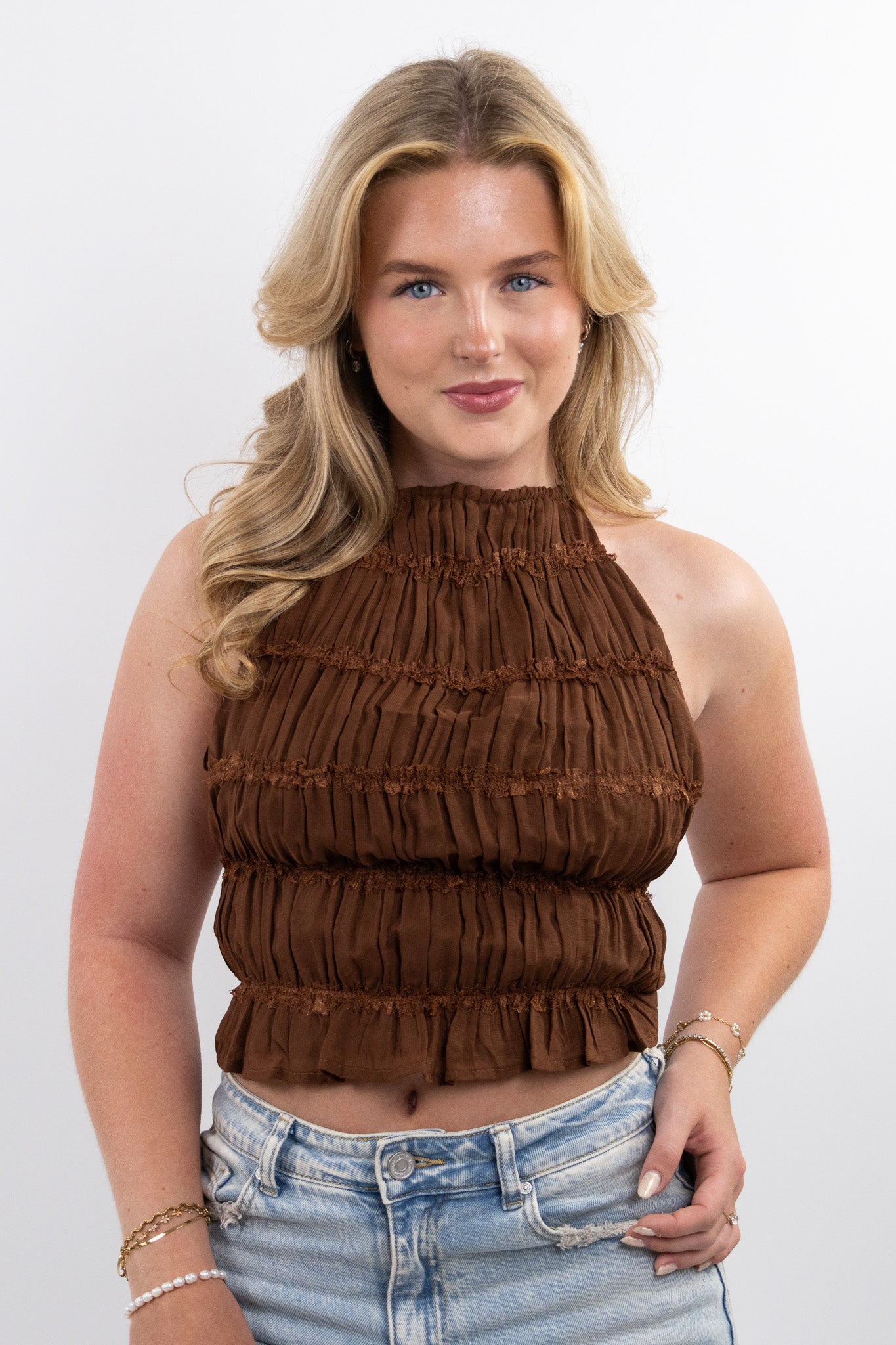 Rae open back top