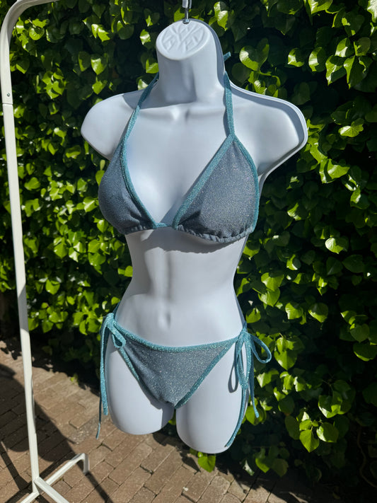 Ibiza glitter bikini - blauw
