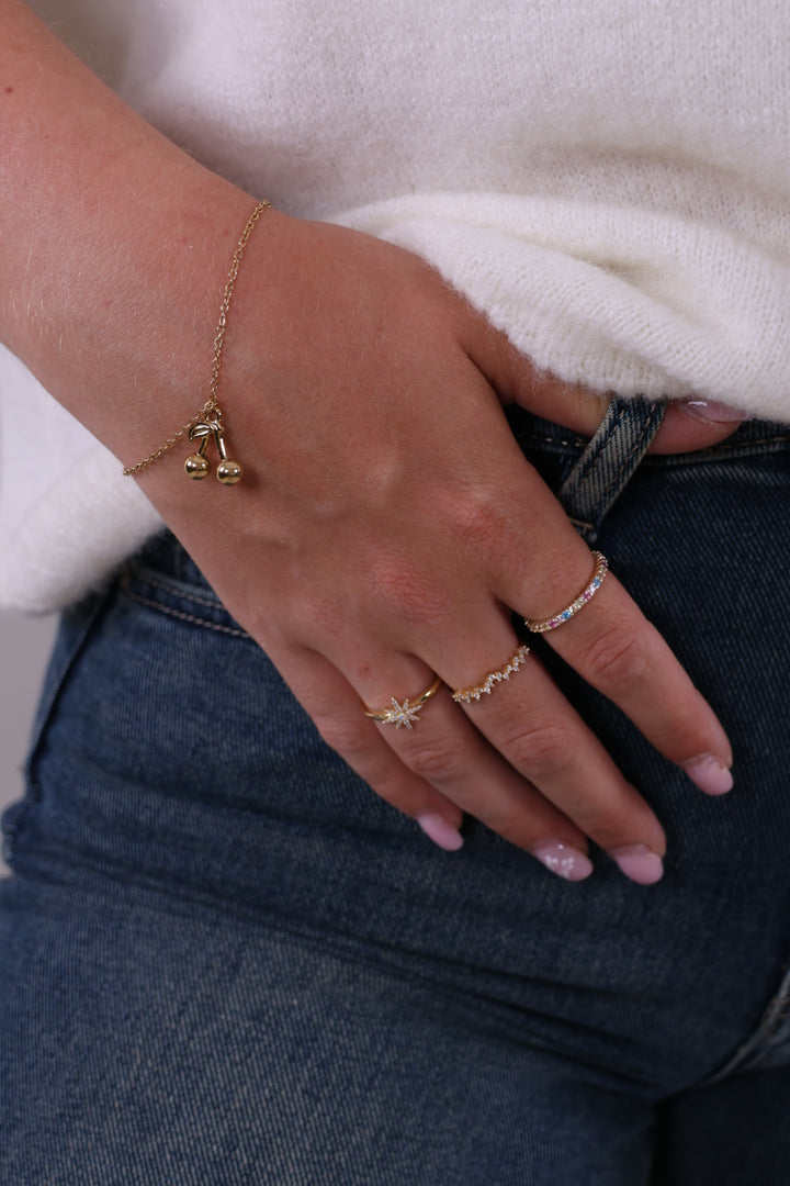 Cherry bracelet - goud