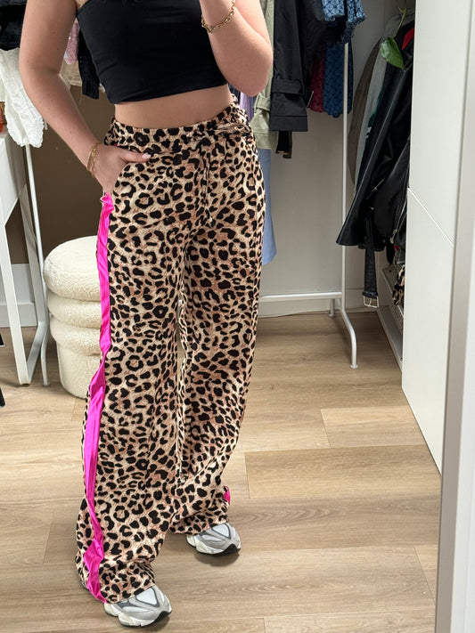 Lotte leopard pants - roze