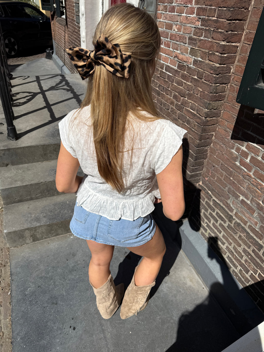 Leopard hair clip