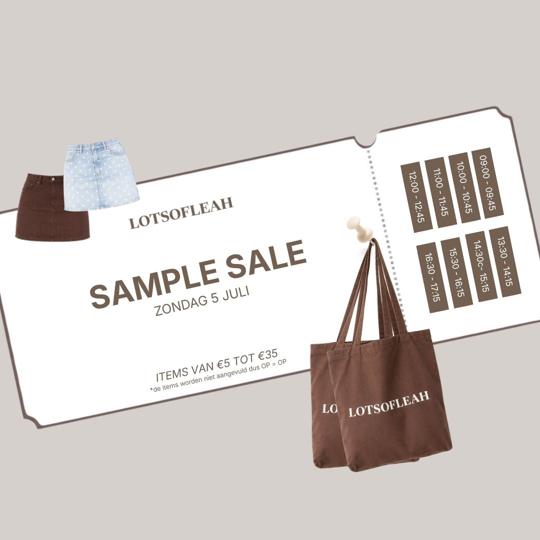 Sample Sale Tickets 5 juli