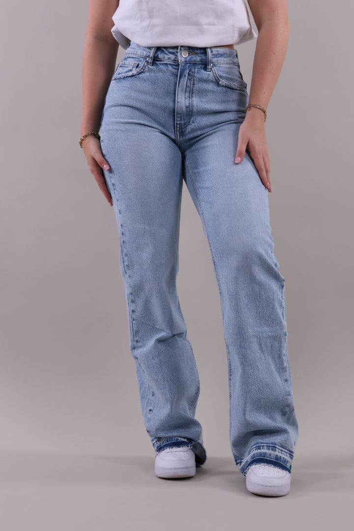 Ella wide leg jeans - extra long blauw