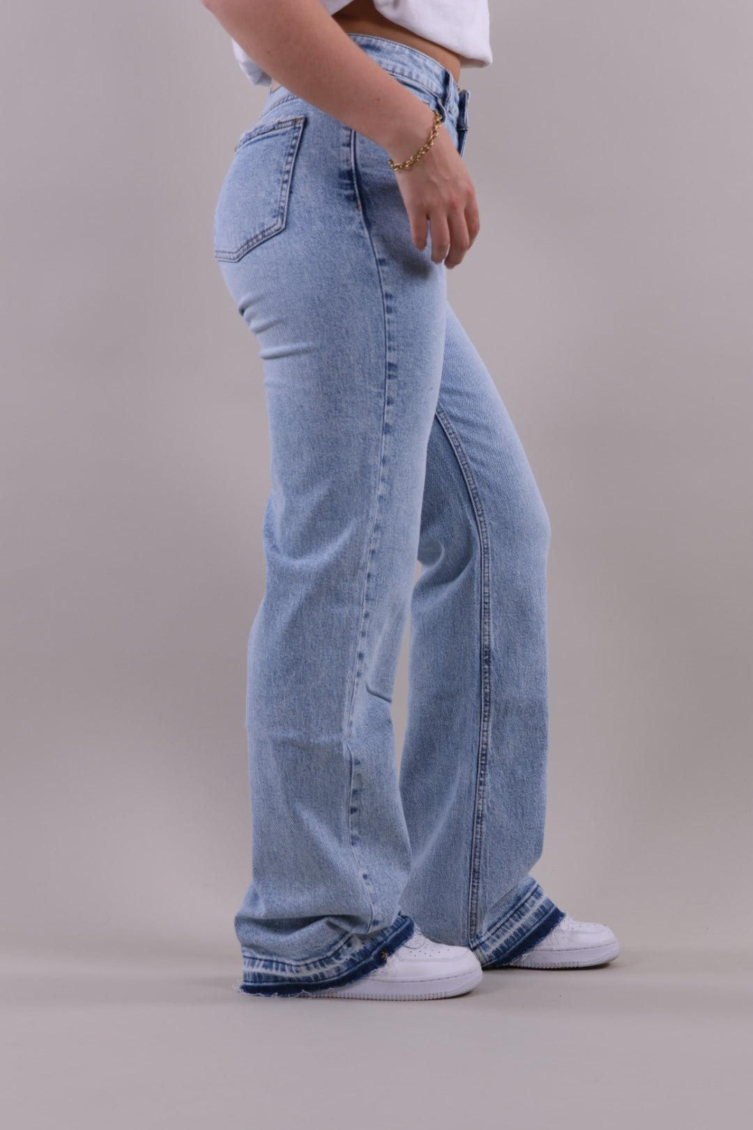 Ella wide leg jeans - extra long blauw