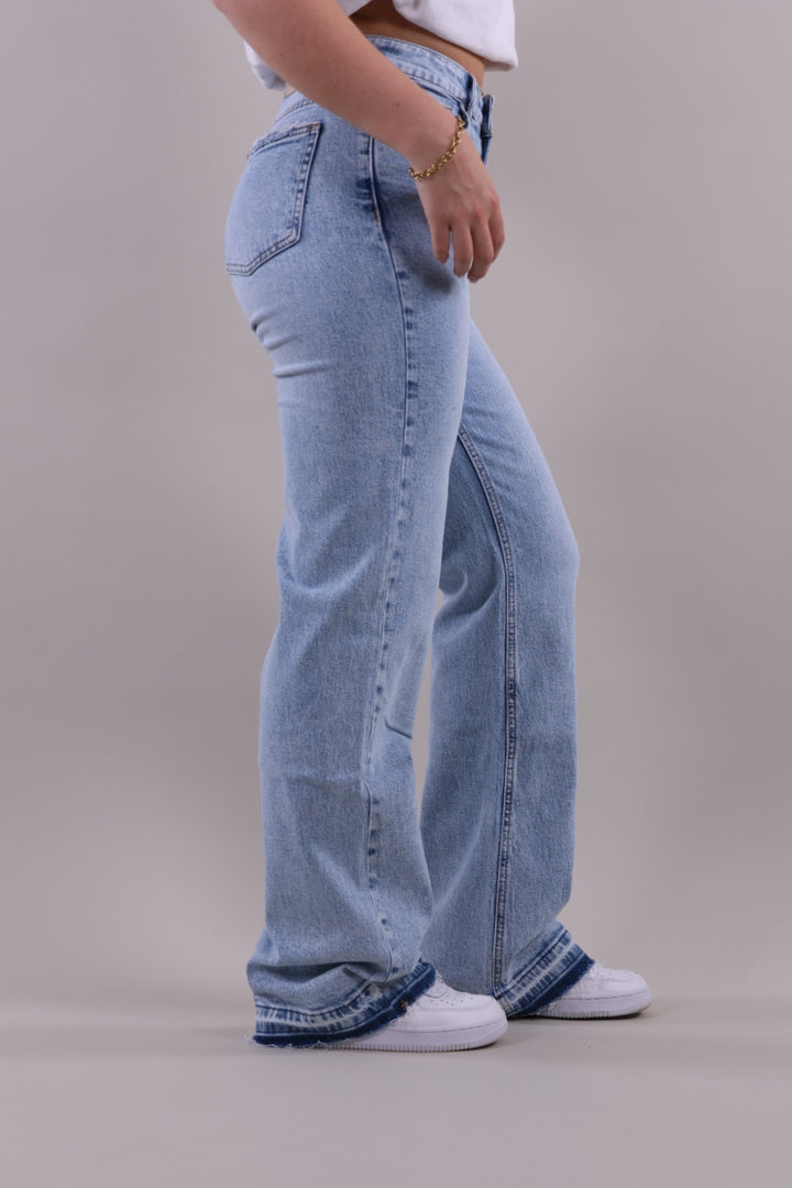 Ella wide leg jeans - extra long blauw