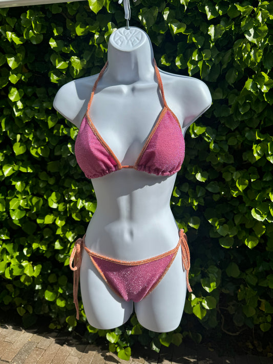 Ibiza glitter bikini - roze
