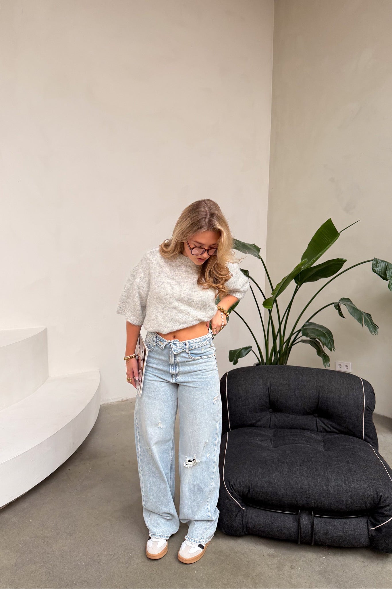 Viral Fold Over Jeans