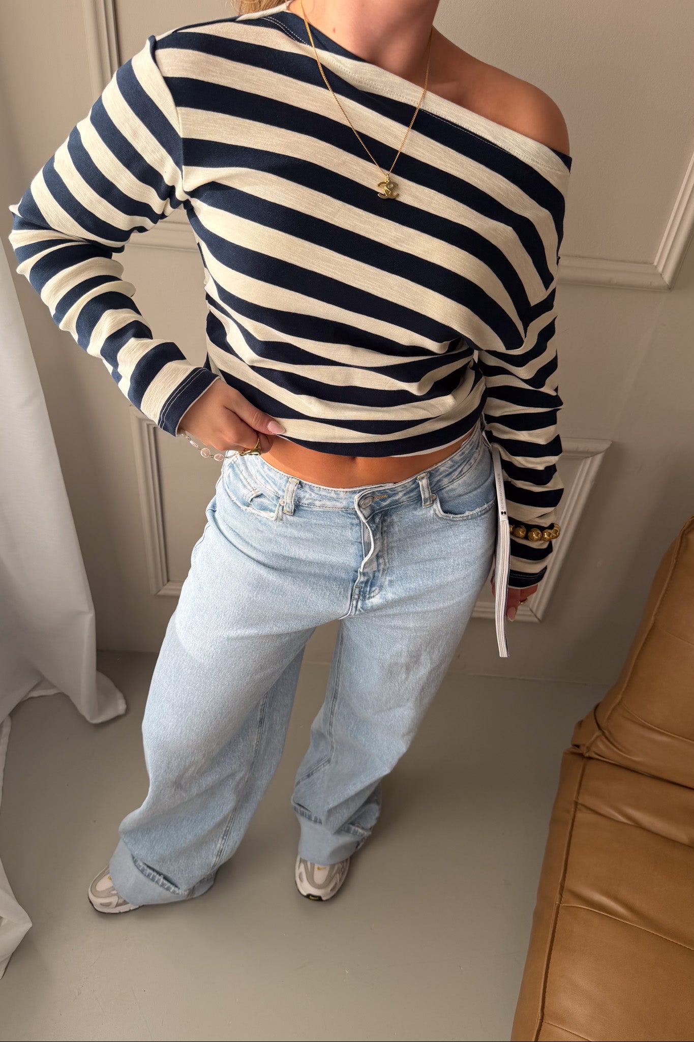 Boatneck Stripe Top