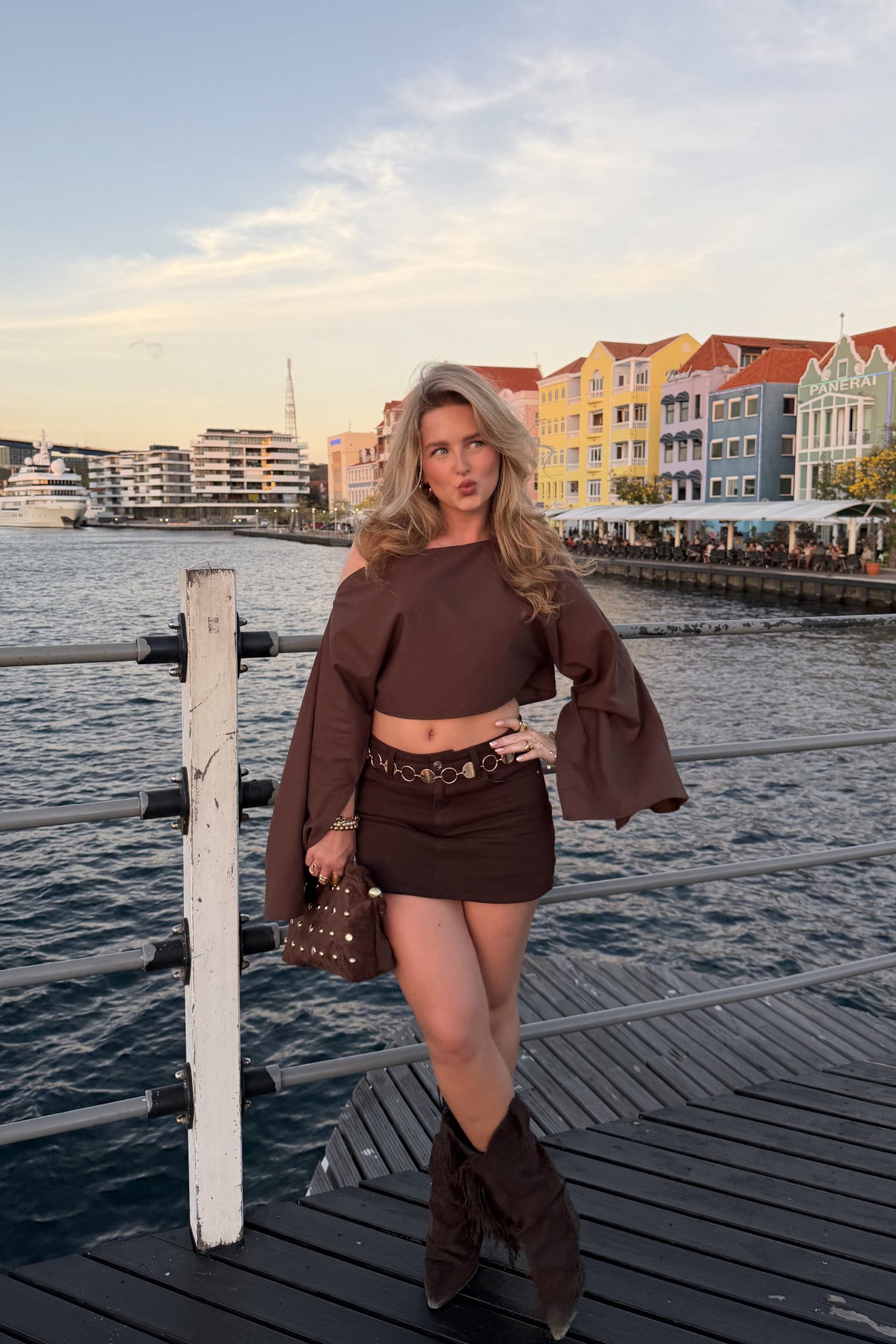 Leah Basic Denim Skort