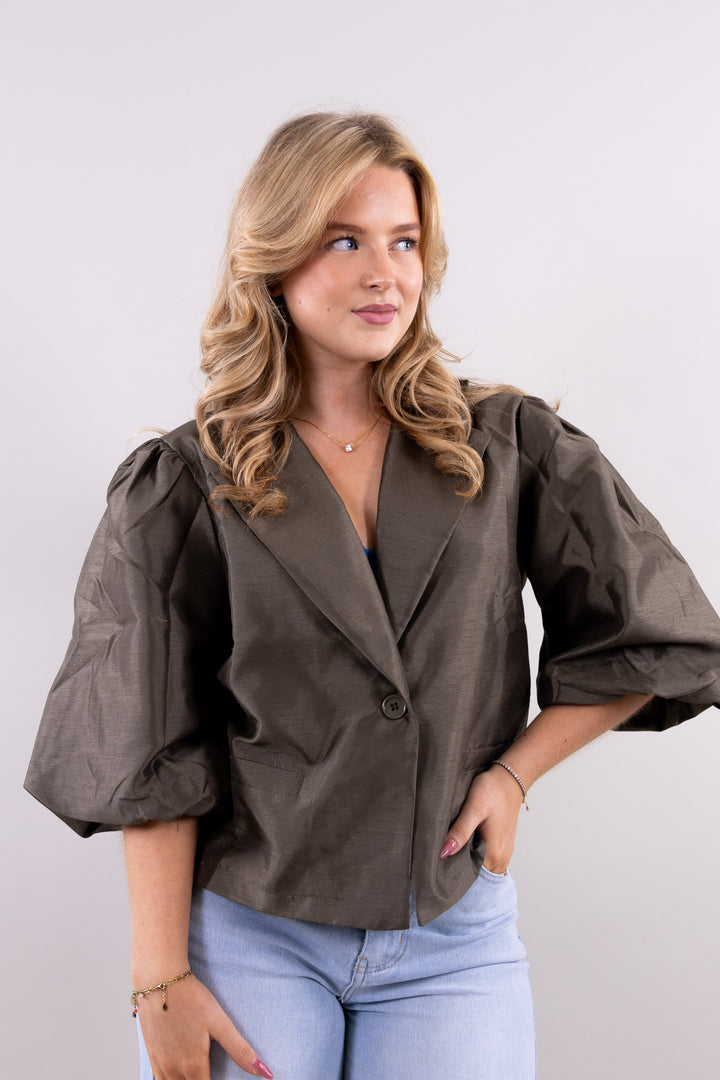 Joyce satin blazer