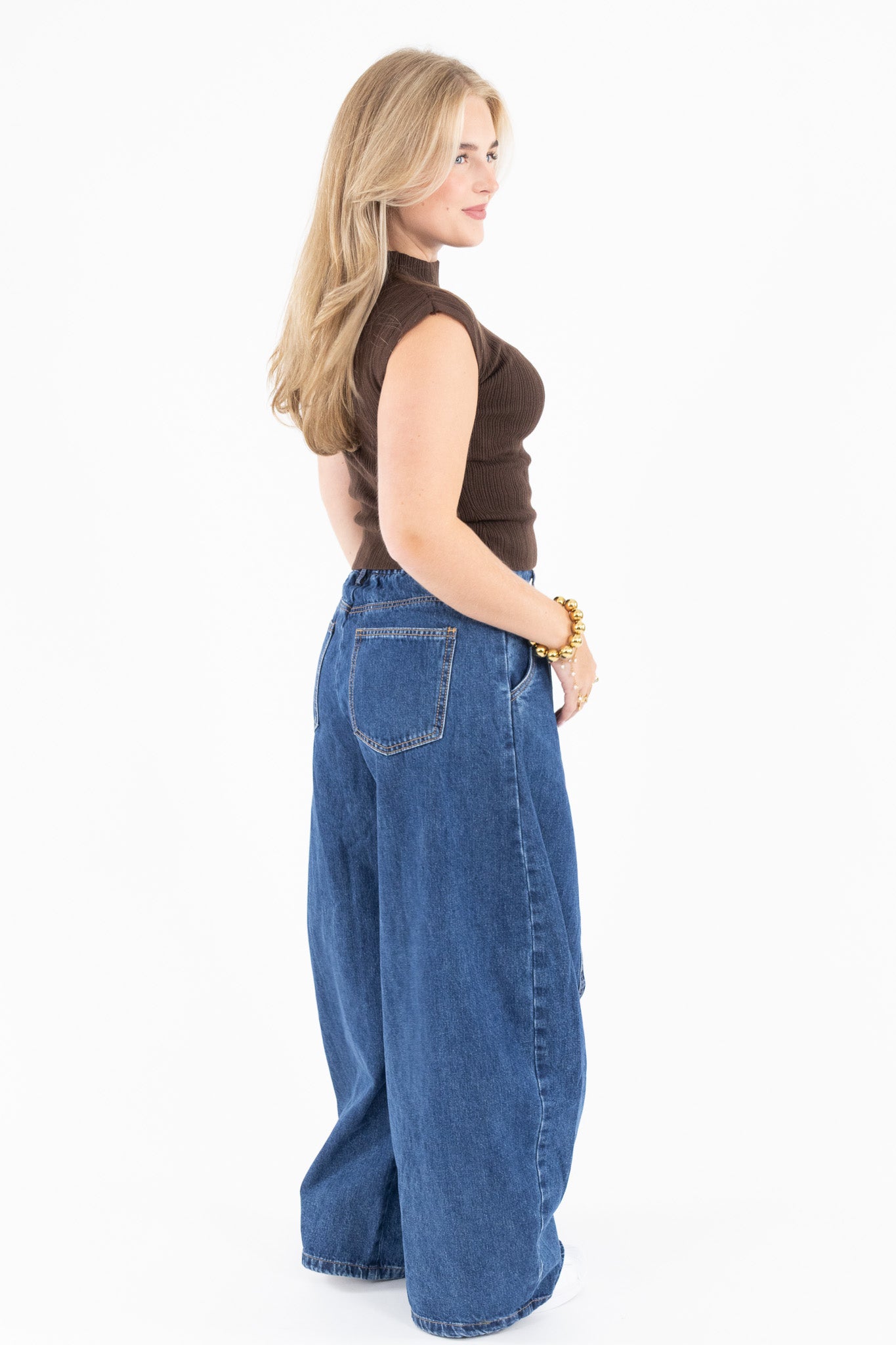Fitted Mock Neck Top