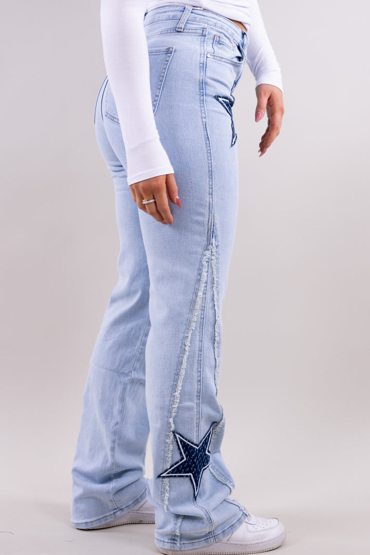 Star wide leg jeans - stretch