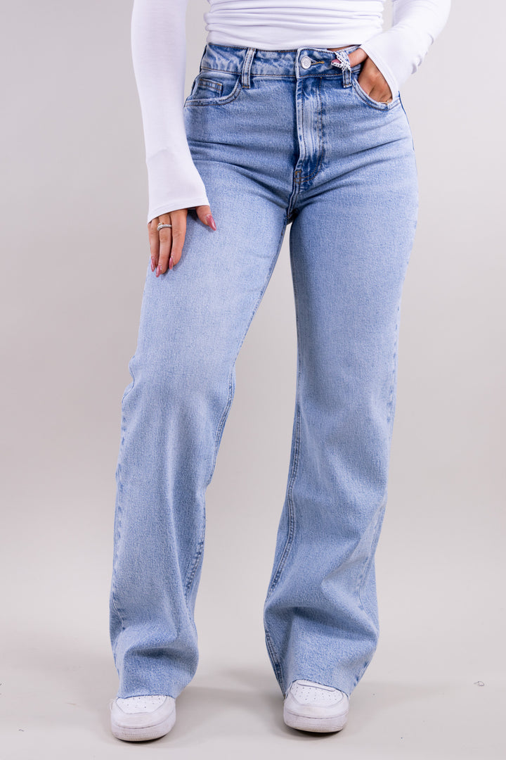 Robin sparkling wide leg jeans - stretch