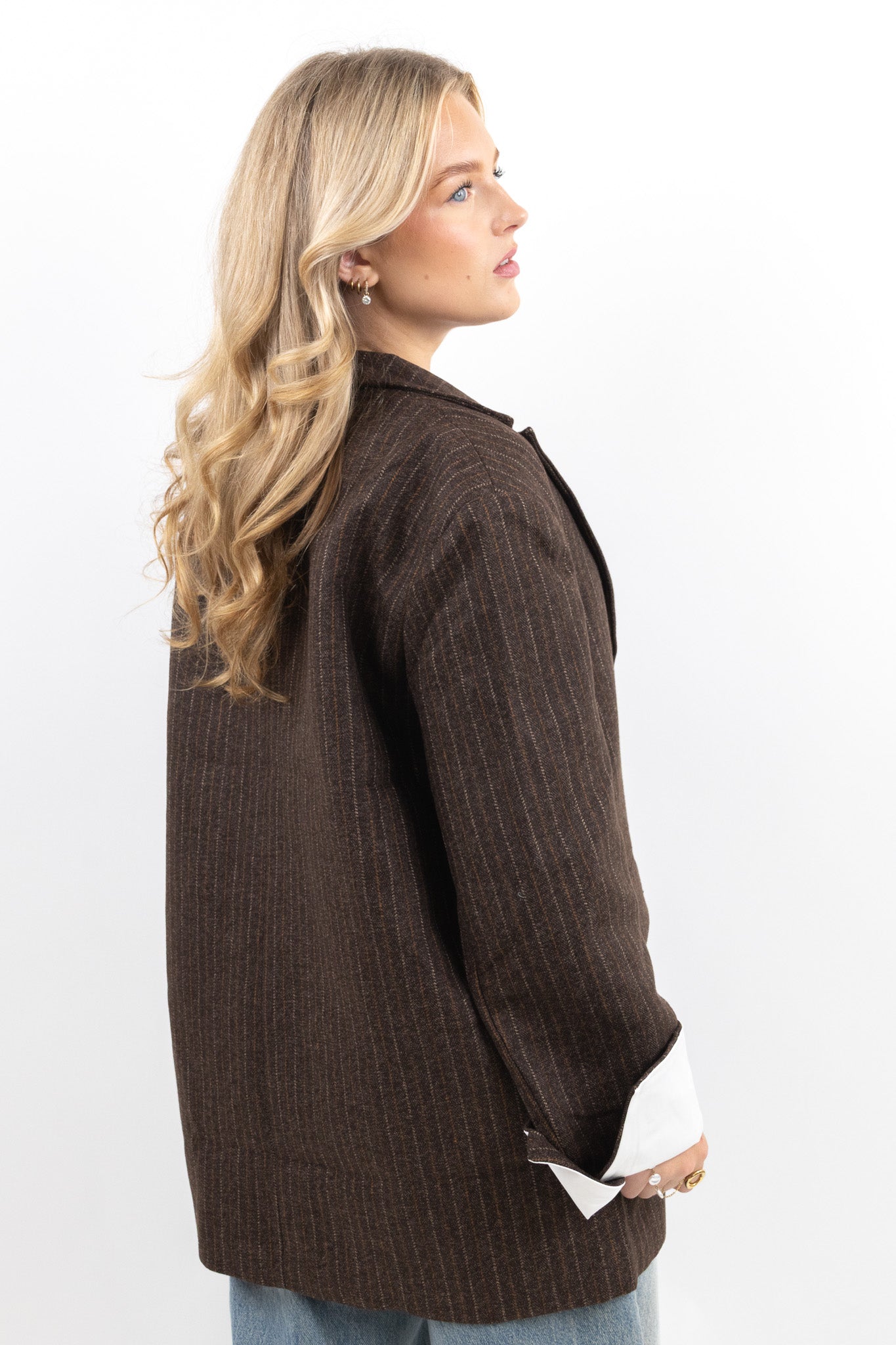 Pinstripe Oversized Blazer