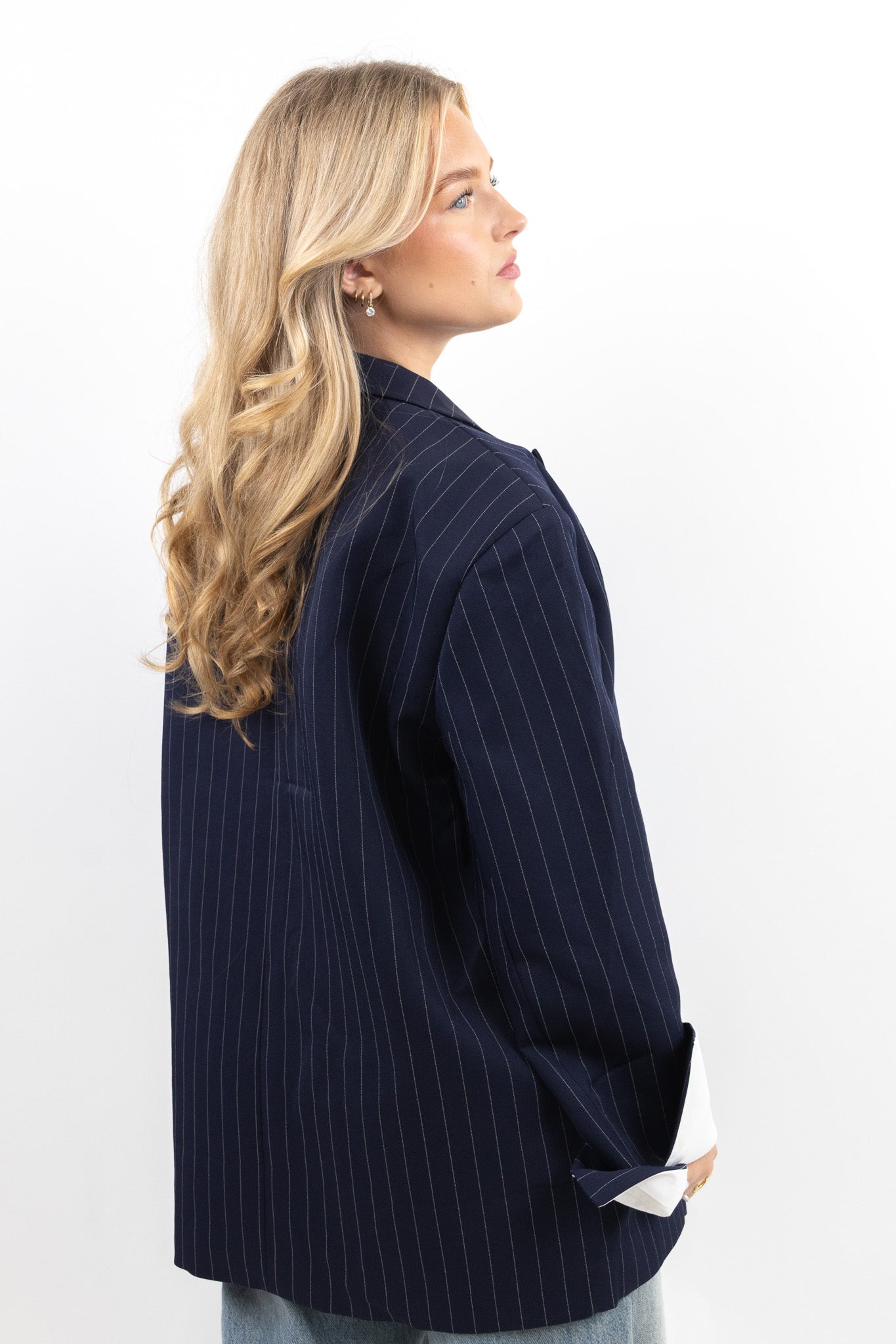 City Stripe Oversized Blazer