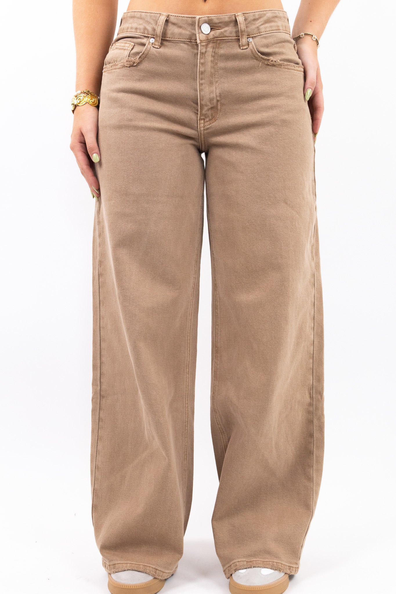 Baggy Fit Wide Leg Jeans - Stretch