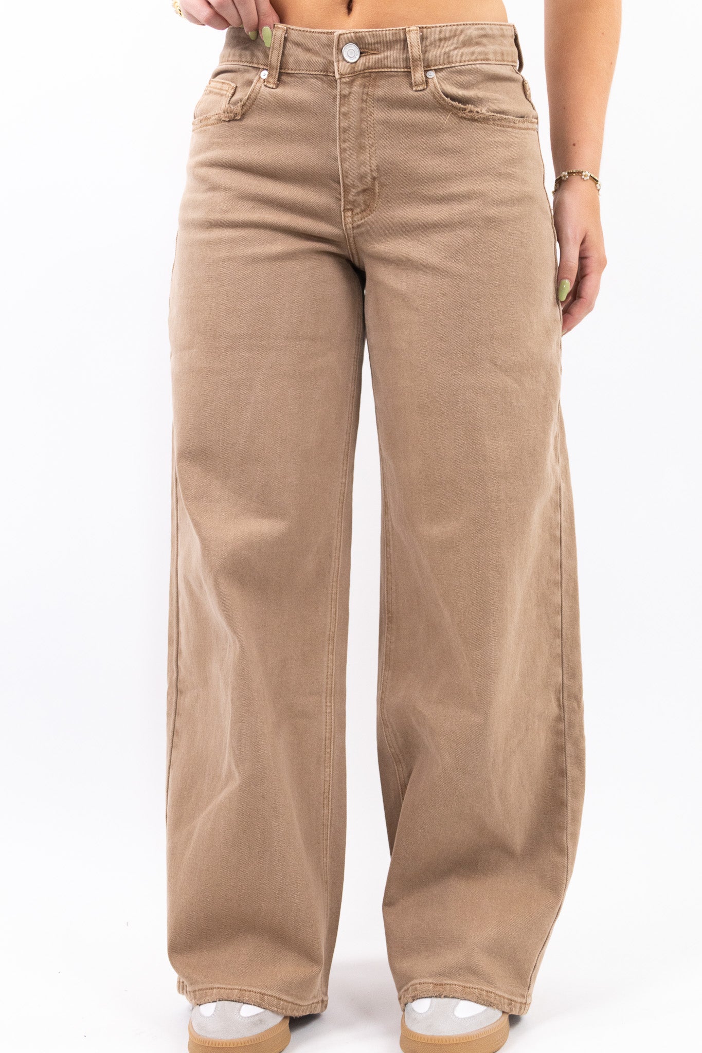 Baggy Fit Wide Leg Jeans - Stretch