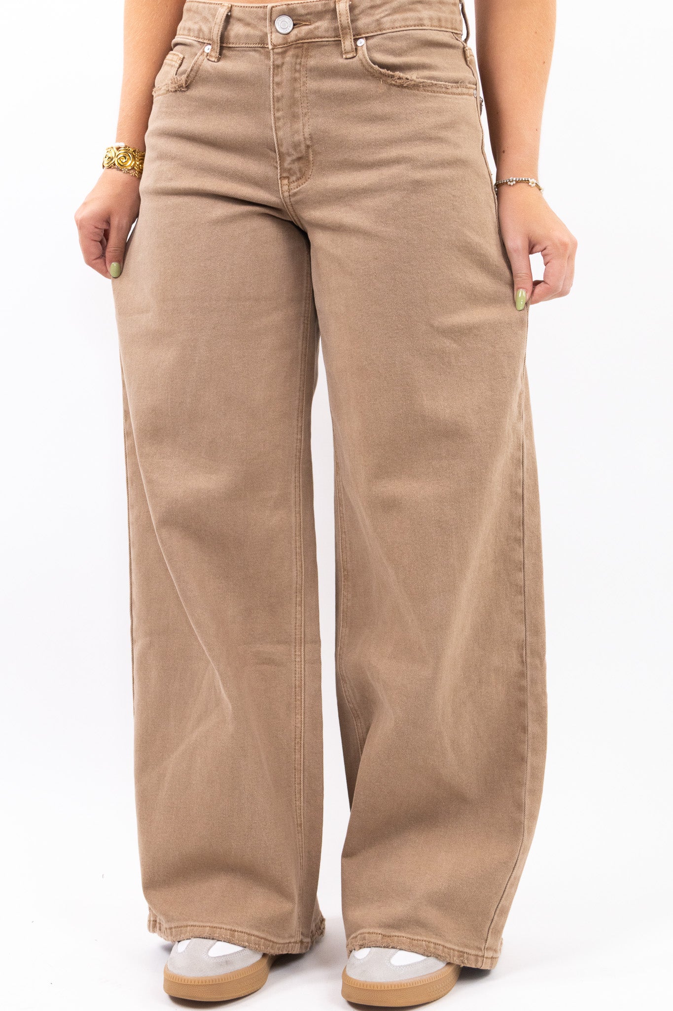 Baggy Fit Wide Leg Jeans - Stretch